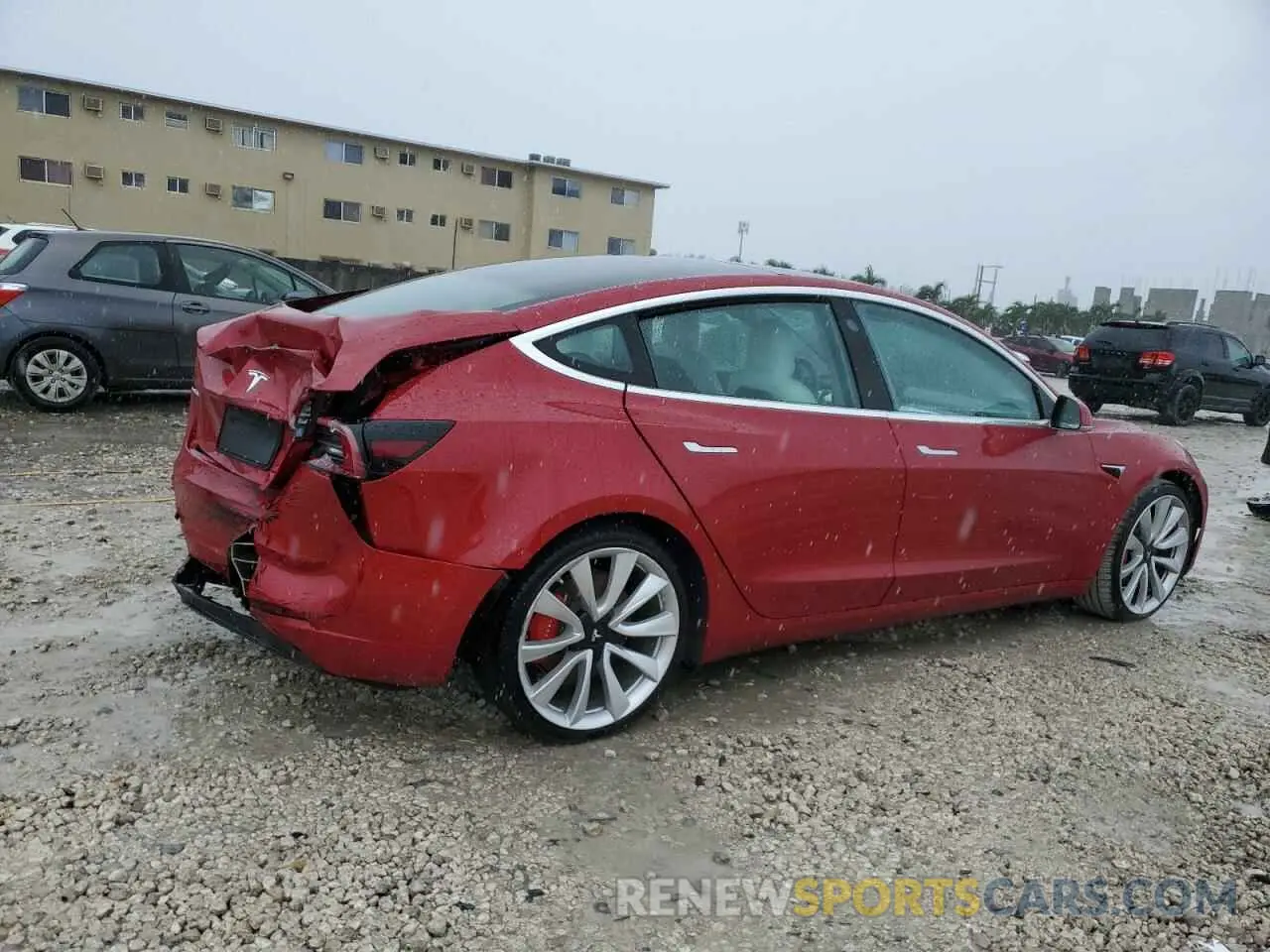 3 Photograph of a damaged car 5YJ3E1EB8KF422052 TESLA MODEL 3 2019