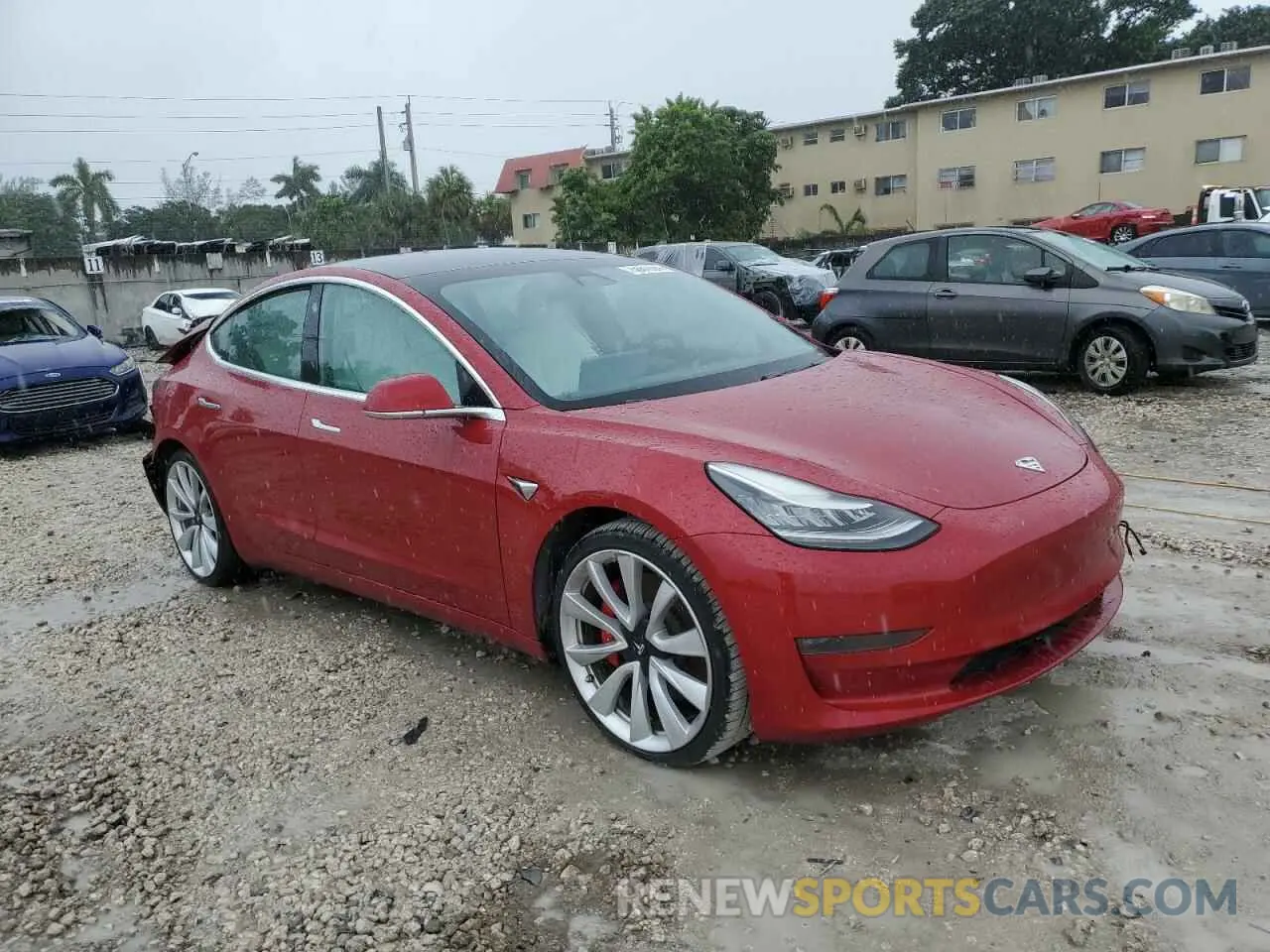 4 Photograph of a damaged car 5YJ3E1EB8KF422052 TESLA MODEL 3 2019