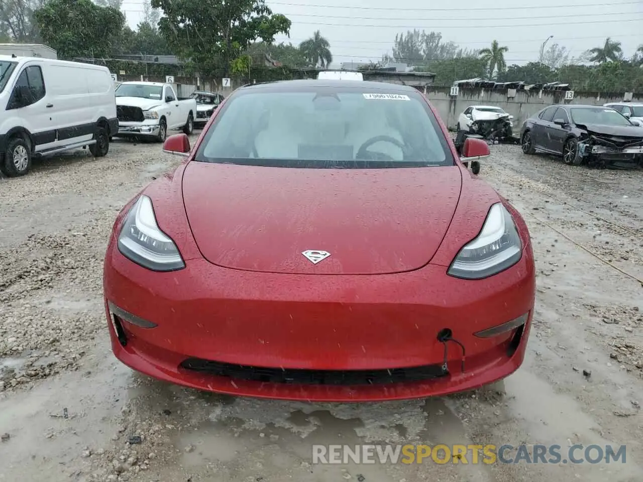 5 Photograph of a damaged car 5YJ3E1EB8KF422052 TESLA MODEL 3 2019
