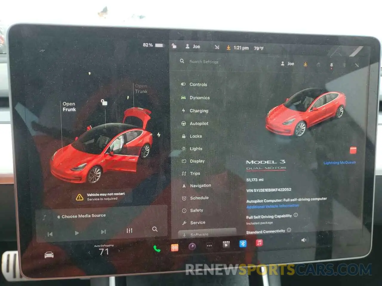 9 Photograph of a damaged car 5YJ3E1EB8KF422052 TESLA MODEL 3 2019