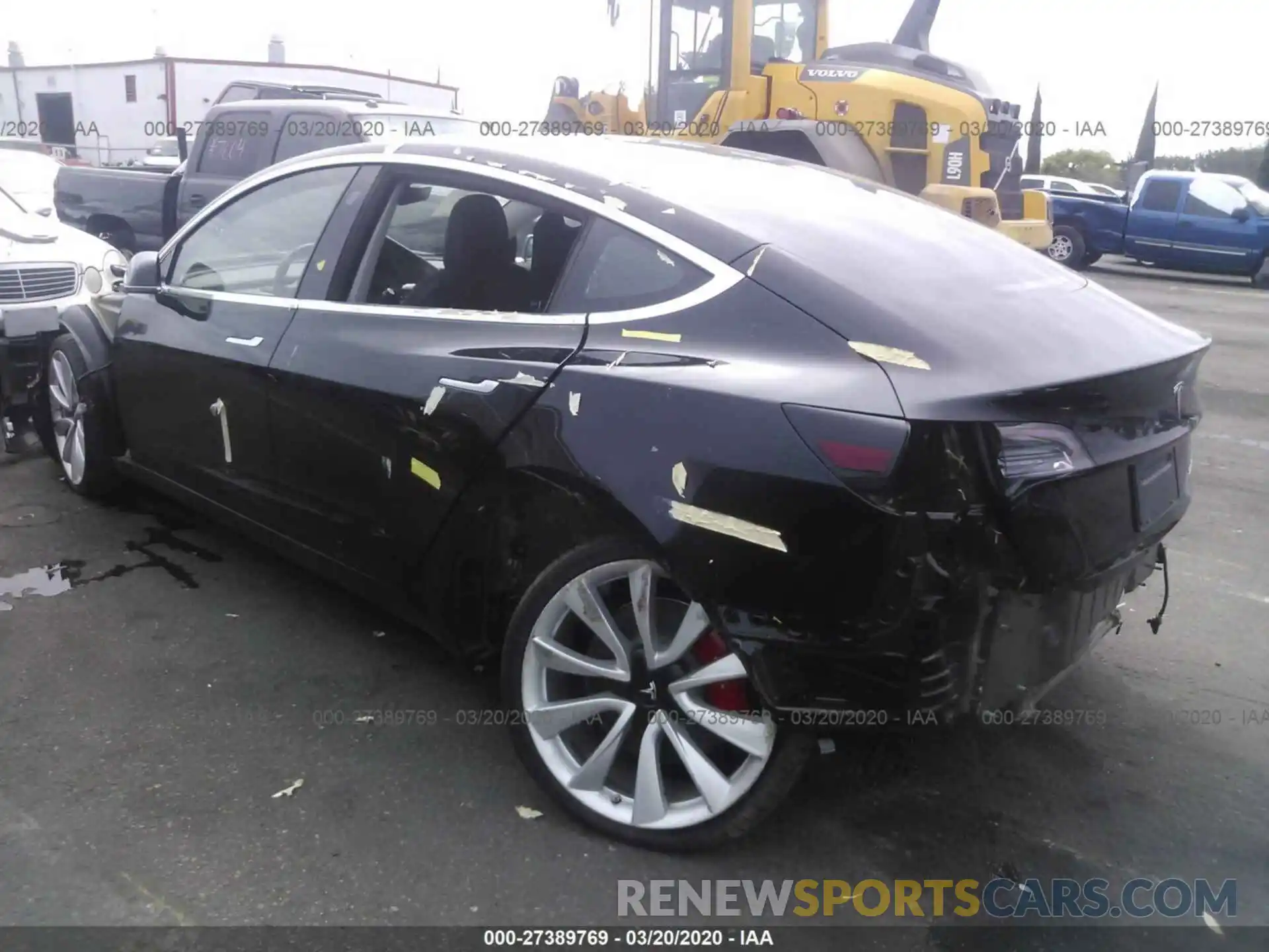 3 Photograph of a damaged car 5YJ3E1EB8KF425520 TESLA MODEL 3 2019