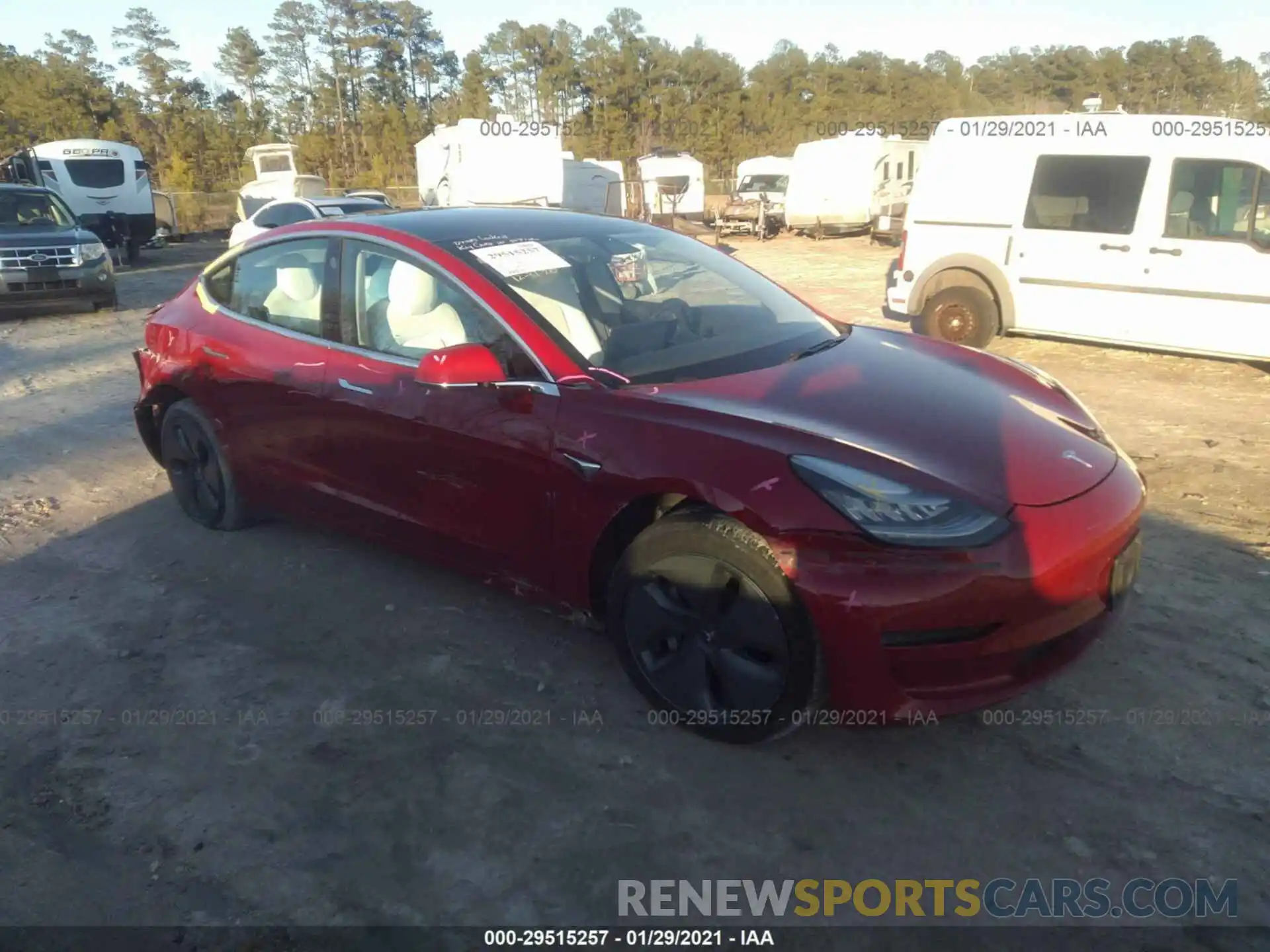 1 Photograph of a damaged car 5YJ3E1EB8KF437750 TESLA MODEL 3 2019