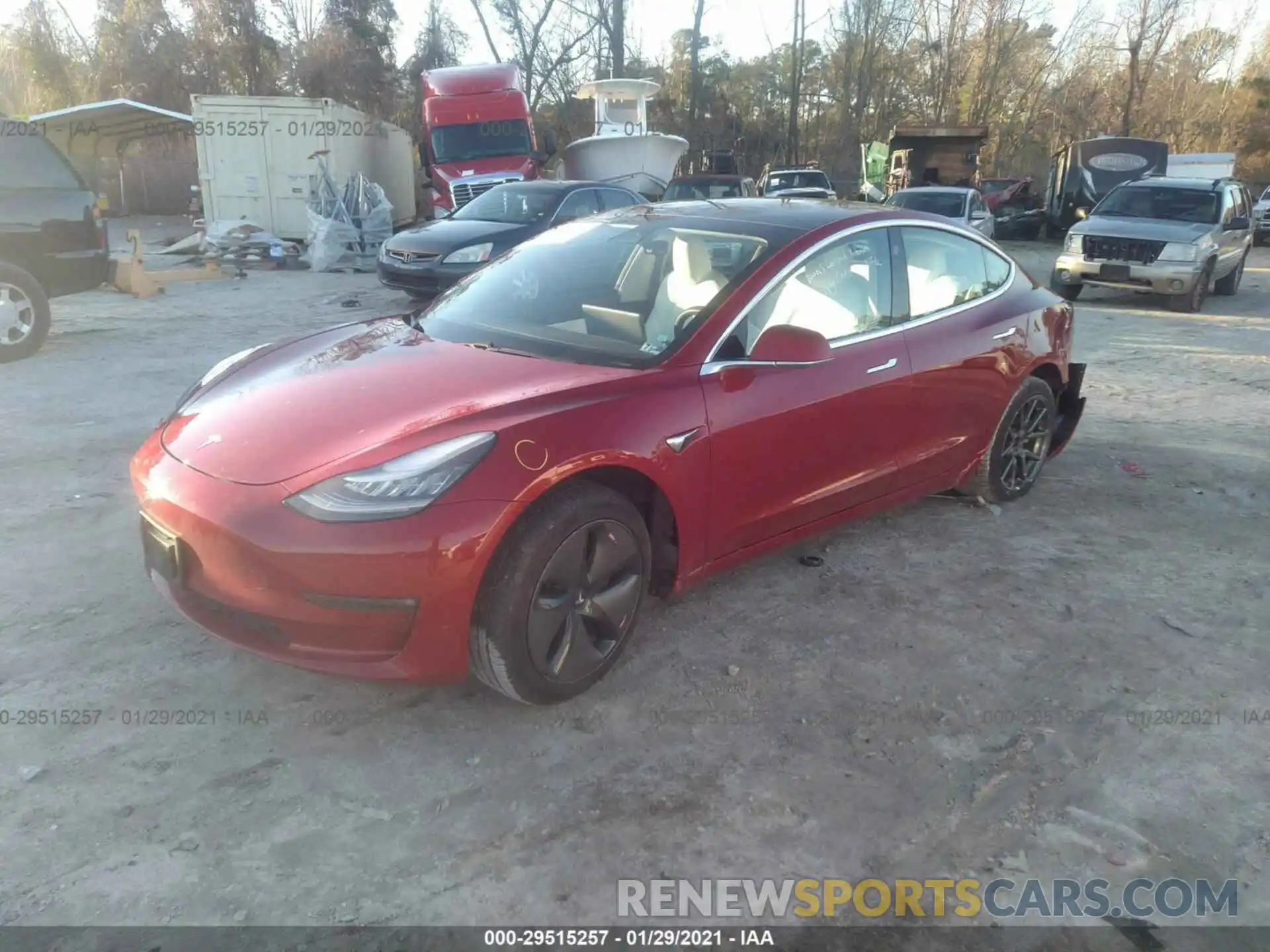 2 Photograph of a damaged car 5YJ3E1EB8KF437750 TESLA MODEL 3 2019