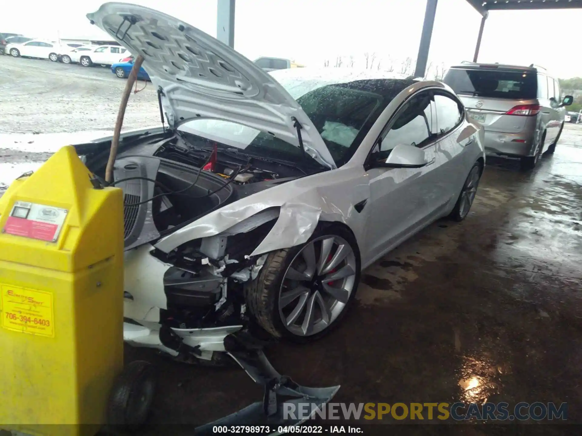 2 Photograph of a damaged car 5YJ3E1EB8KF441636 TESLA MODEL 3 2019