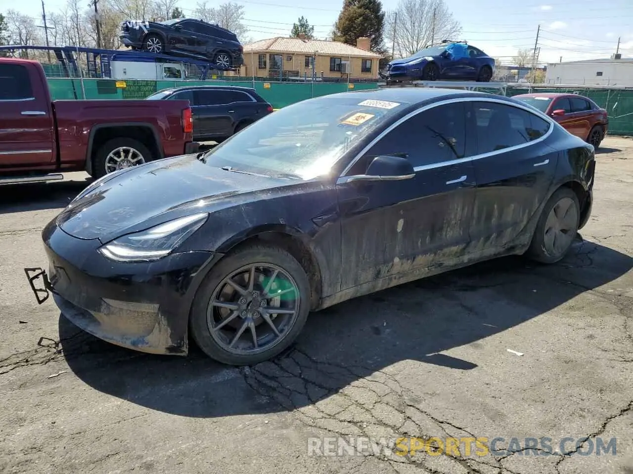 1 Photograph of a damaged car 5YJ3E1EB8KF451535 TESLA MODEL 3 2019