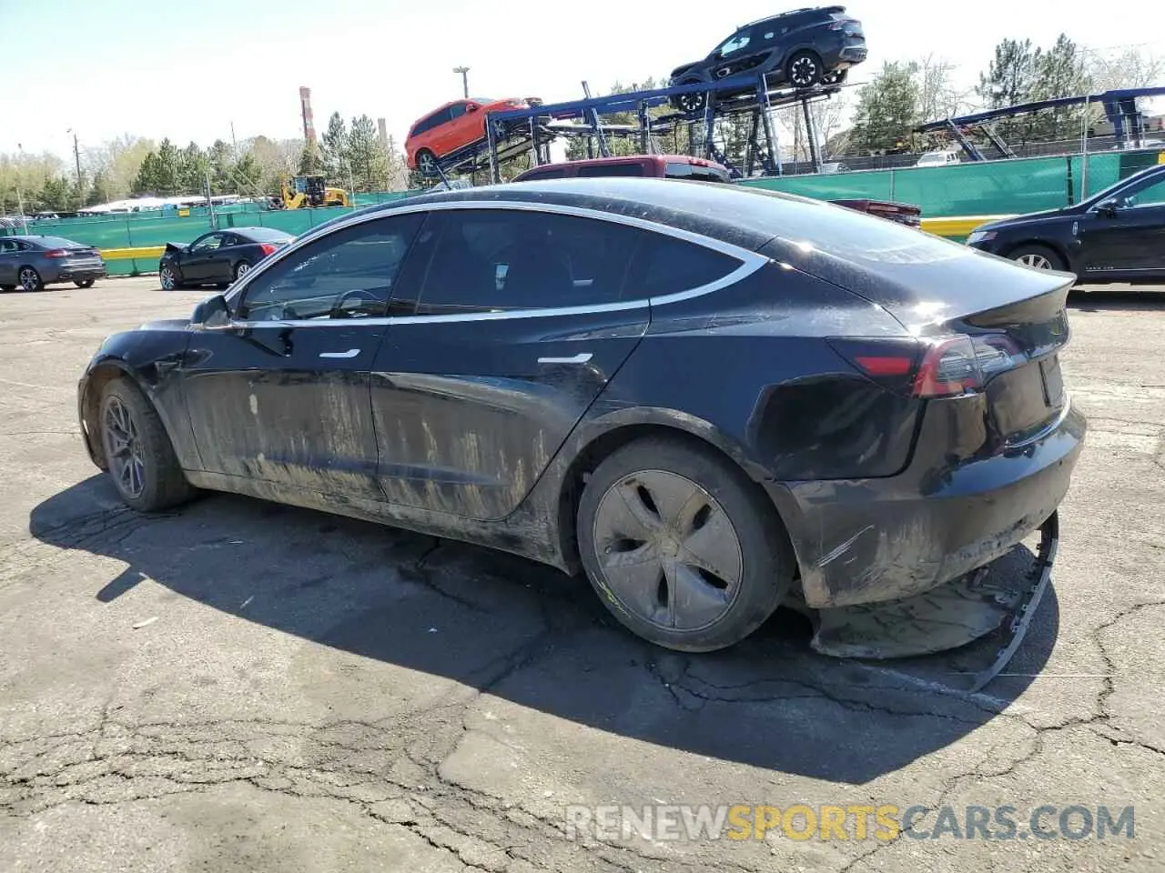 2 Photograph of a damaged car 5YJ3E1EB8KF451535 TESLA MODEL 3 2019