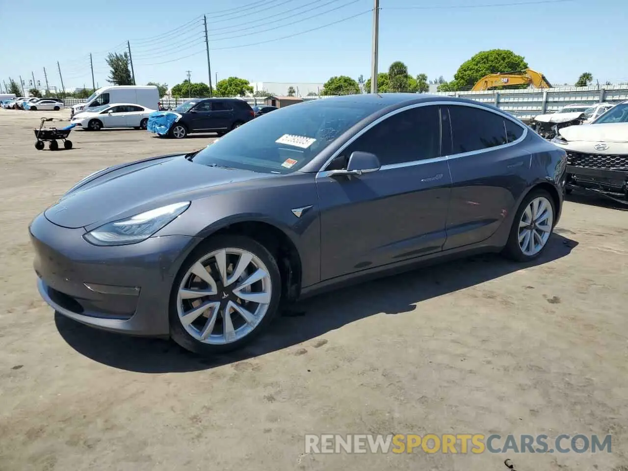 1 Photograph of a damaged car 5YJ3E1EB8KF453544 TESLA MODEL 3 2019