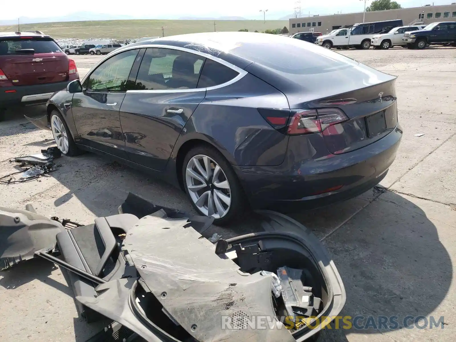 3 Photograph of a damaged car 5YJ3E1EB8KF453673 TESLA MODEL 3 2019