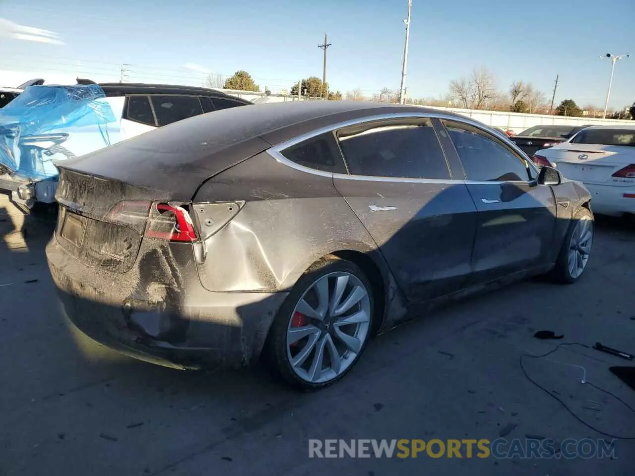 3 Photograph of a damaged car 5YJ3E1EB8KF477004 TESLA MODEL 3 2019