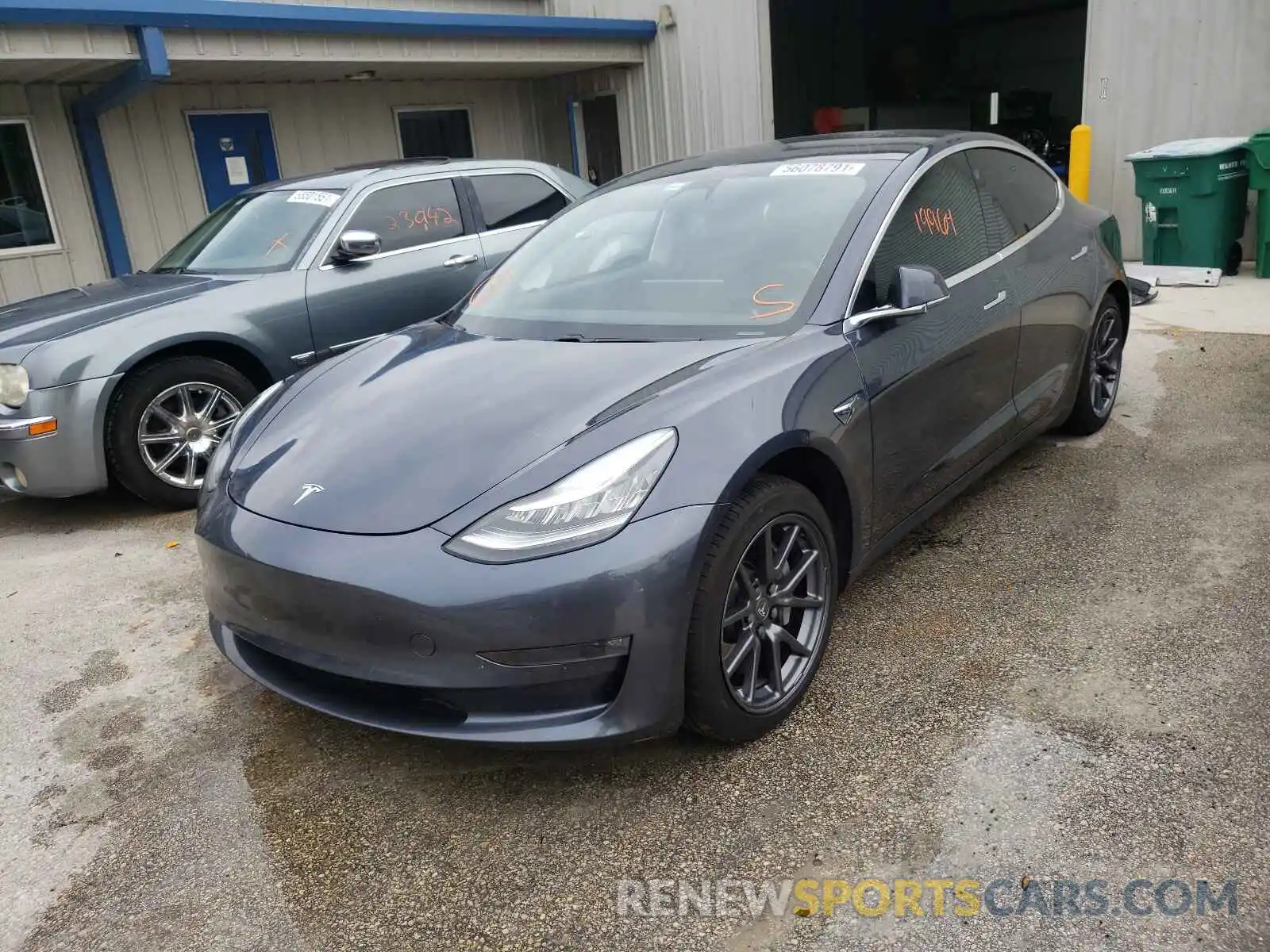 2 Photograph of a damaged car 5YJ3E1EB8KF477360 TESLA MODEL 3 2019