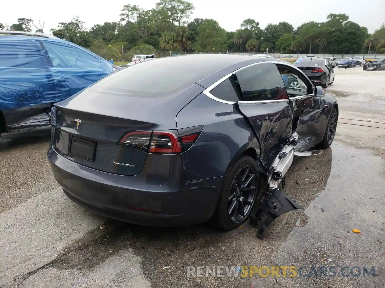 4 Photograph of a damaged car 5YJ3E1EB8KF477360 TESLA MODEL 3 2019