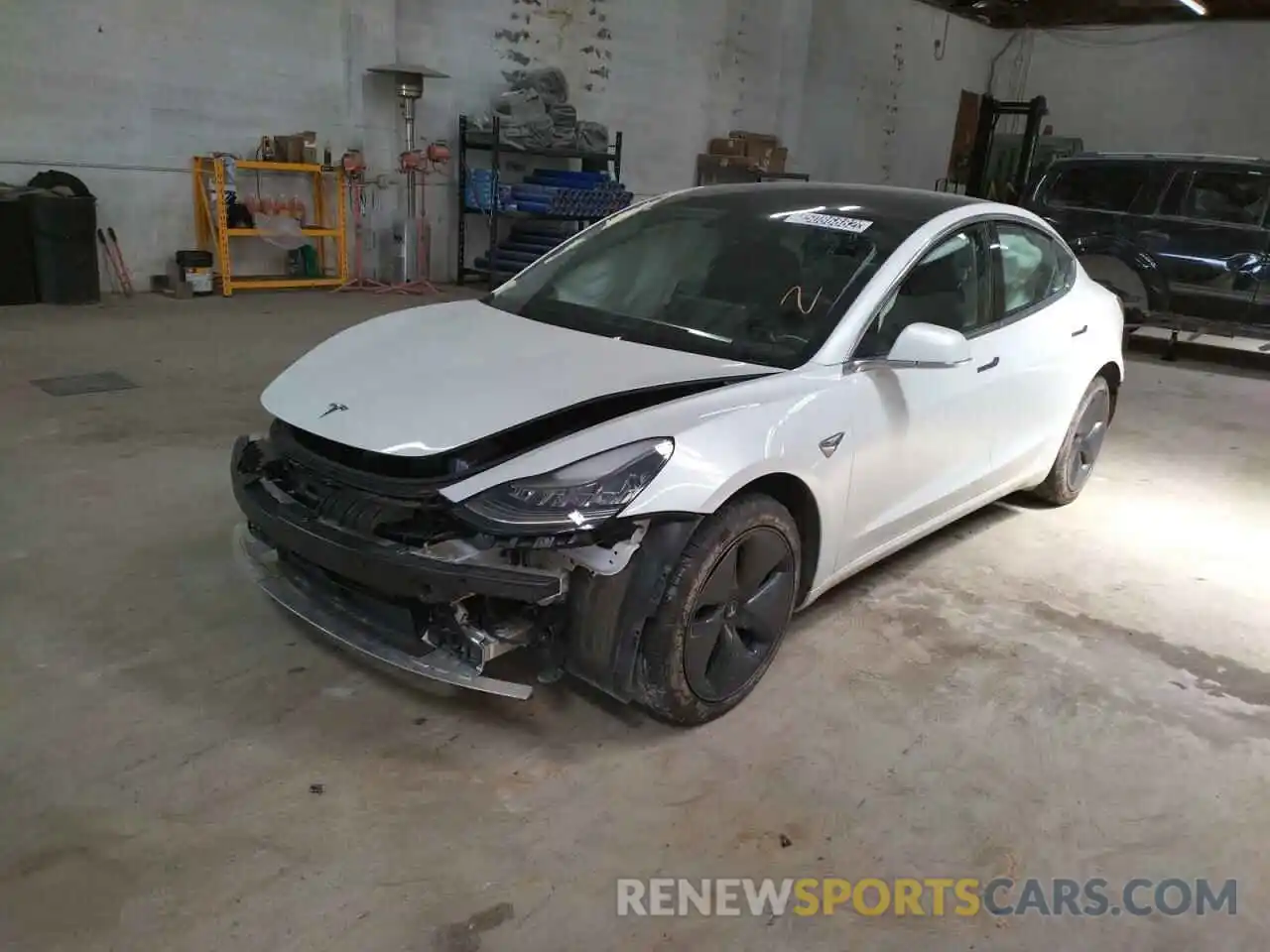 2 Photograph of a damaged car 5YJ3E1EB8KF493557 TESLA MODEL 3 2019