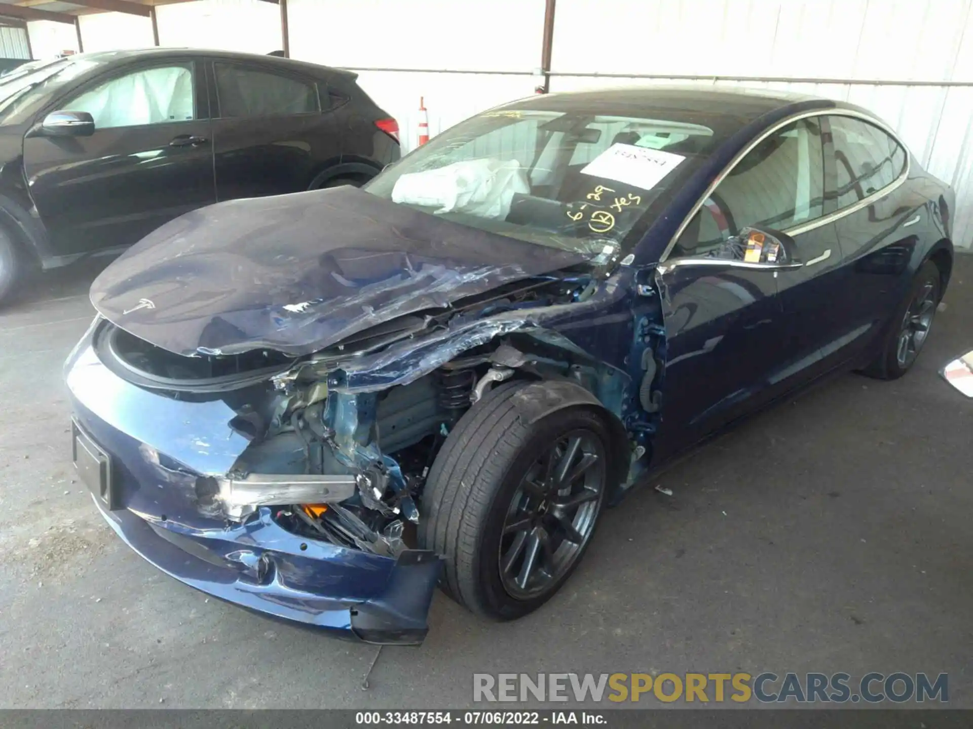 2 Photograph of a damaged car 5YJ3E1EB8KF497625 TESLA MODEL 3 2019