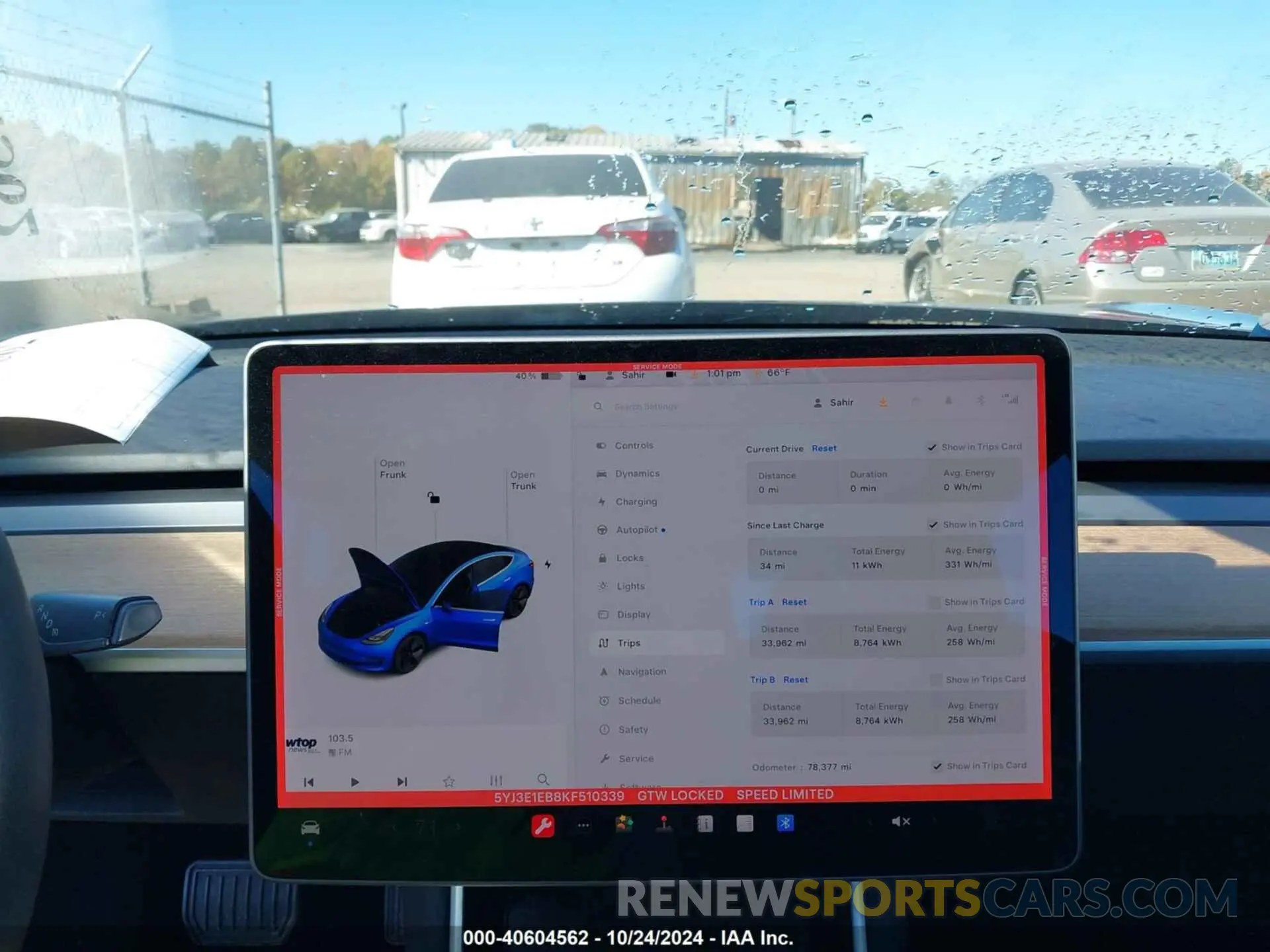 7 Photograph of a damaged car 5YJ3E1EB8KF510339 TESLA MODEL 3 2019