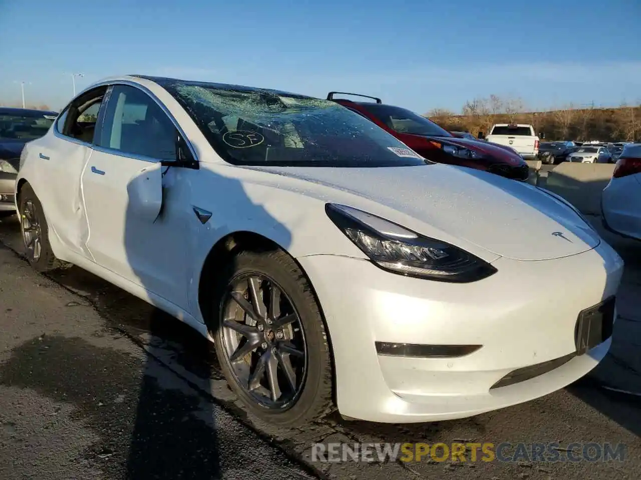 1 Photograph of a damaged car 5YJ3E1EB8KF510552 TESLA MODEL 3 2019