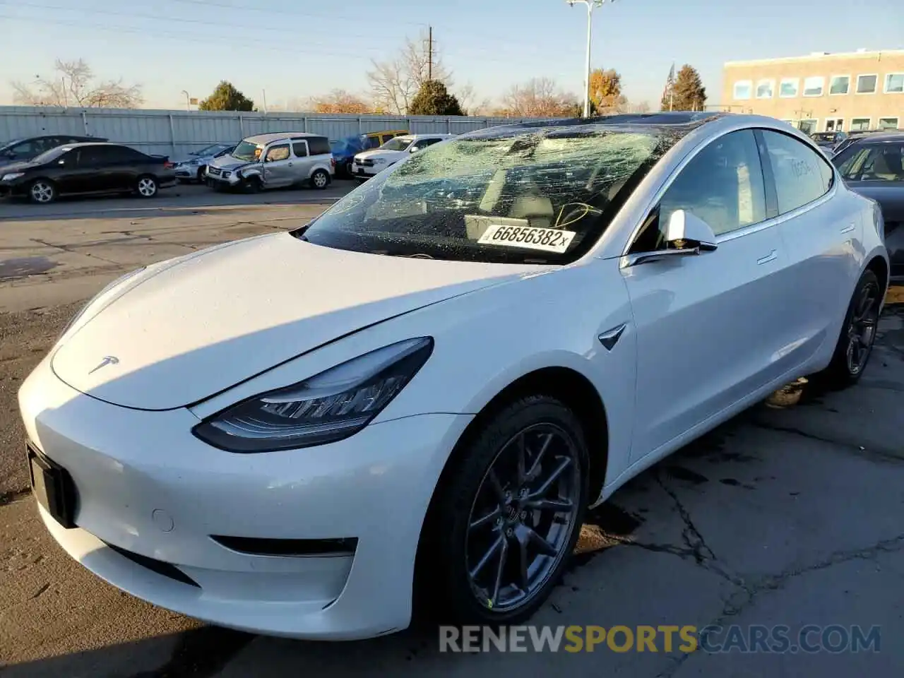 2 Photograph of a damaged car 5YJ3E1EB8KF510552 TESLA MODEL 3 2019