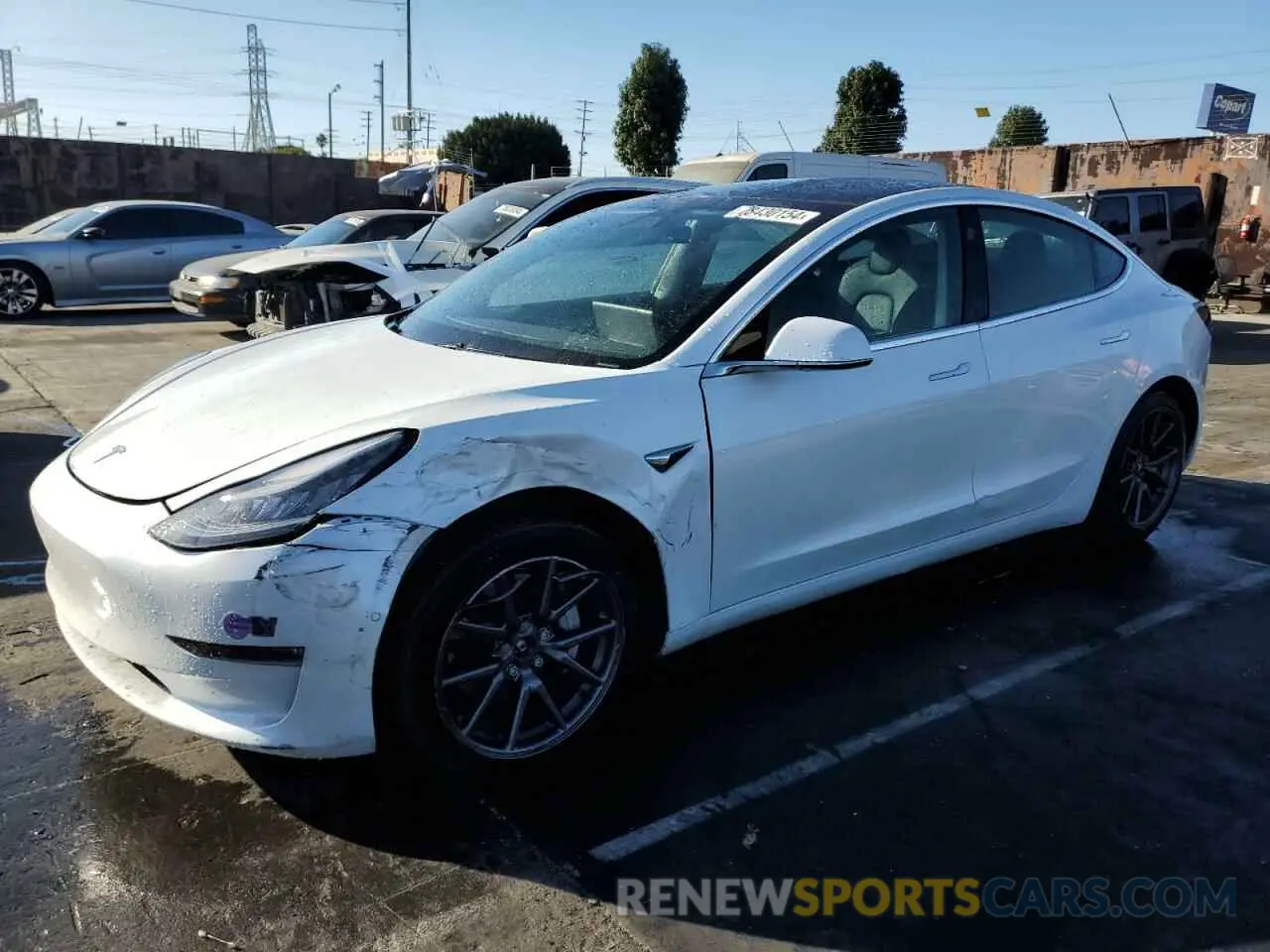 1 Photograph of a damaged car 5YJ3E1EB8KF511135 TESLA MODEL 3 2019