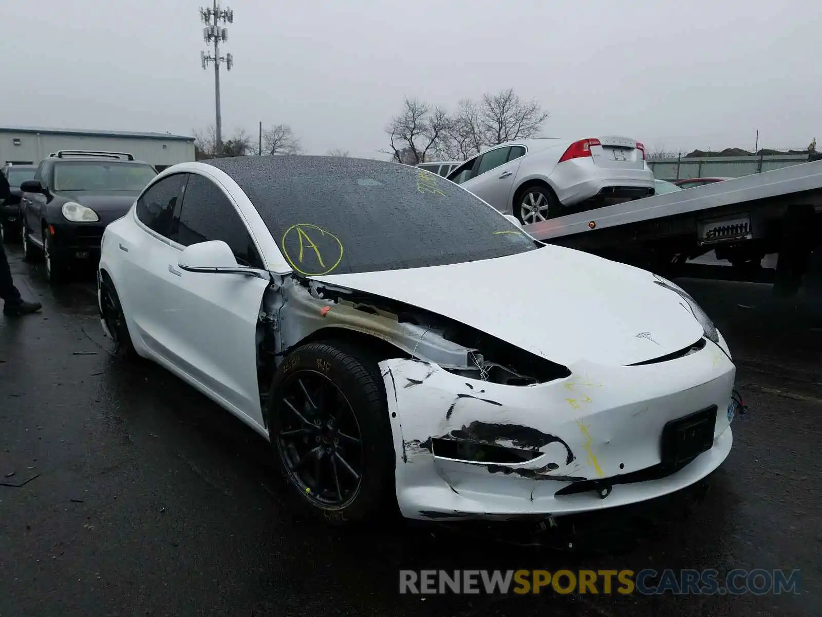 1 Photograph of a damaged car 5YJ3E1EB8KF511636 TESLA MODEL 3 2019