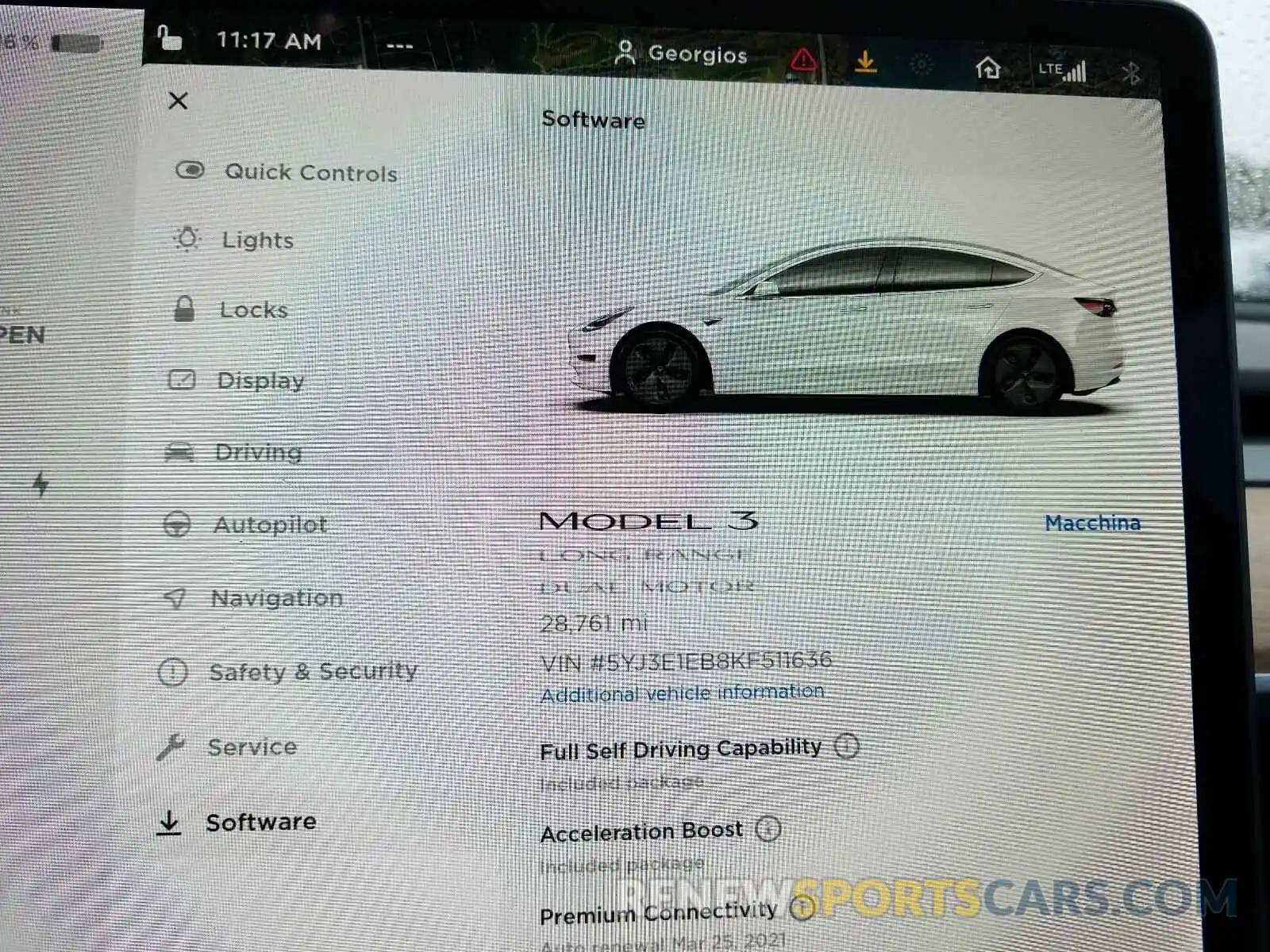 8 Photograph of a damaged car 5YJ3E1EB8KF511636 TESLA MODEL 3 2019