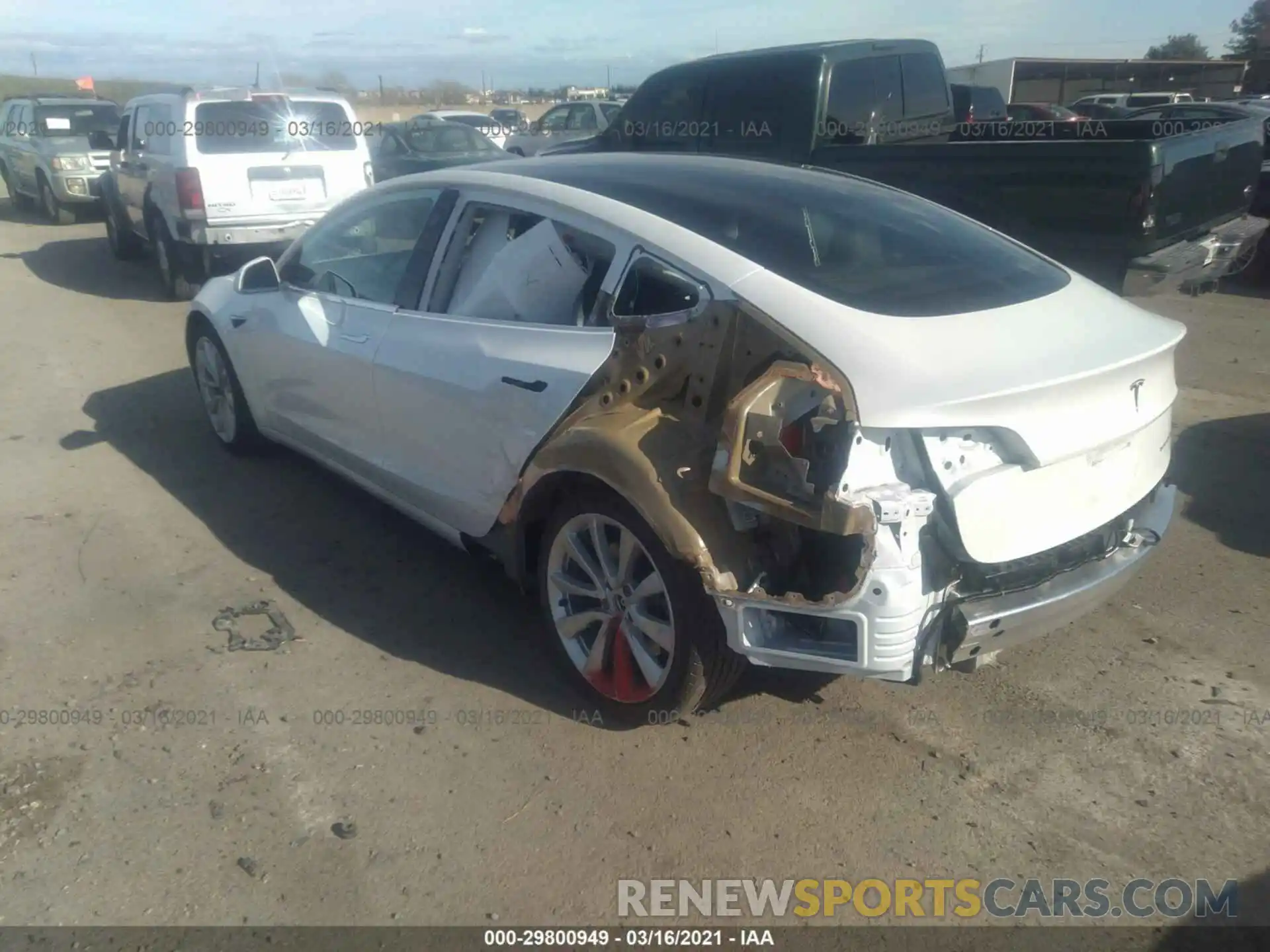 3 Photograph of a damaged car 5YJ3E1EB8KF512818 TESLA MODEL 3 2019