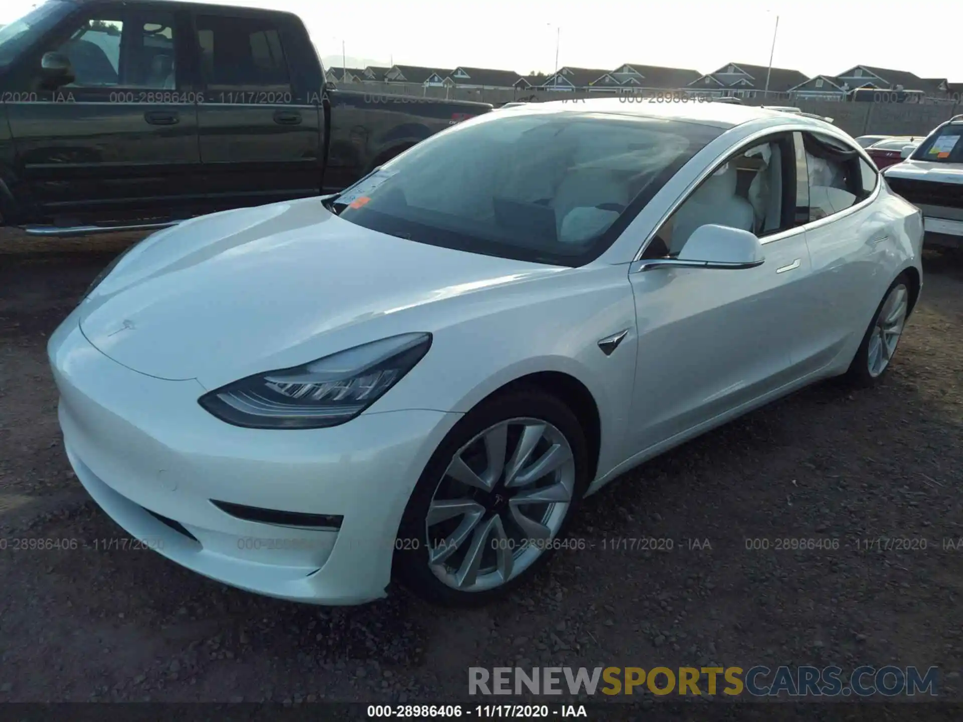 2 Photograph of a damaged car 5YJ3E1EB8KF513662 TESLA MODEL 3 2019