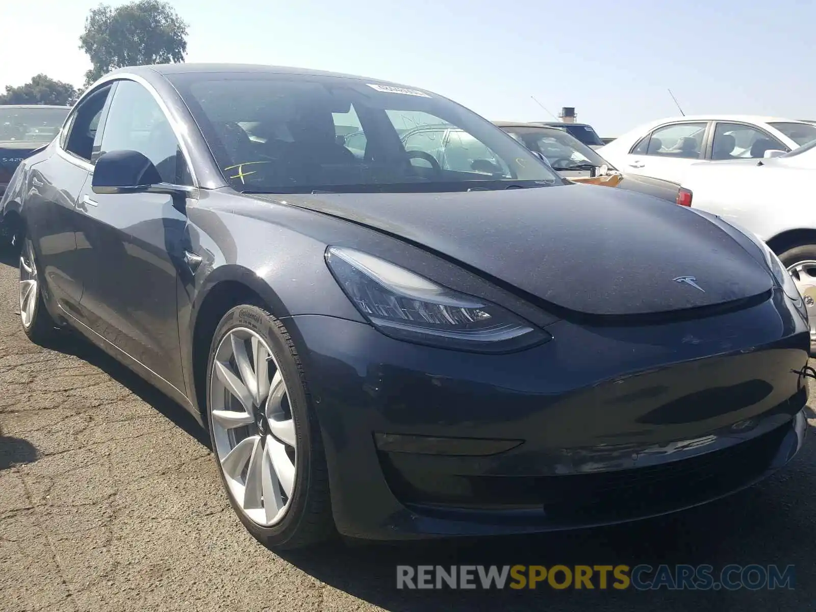 1 Photograph of a damaged car 5YJ3E1EB8KF521597 TESLA MODEL 3 2019