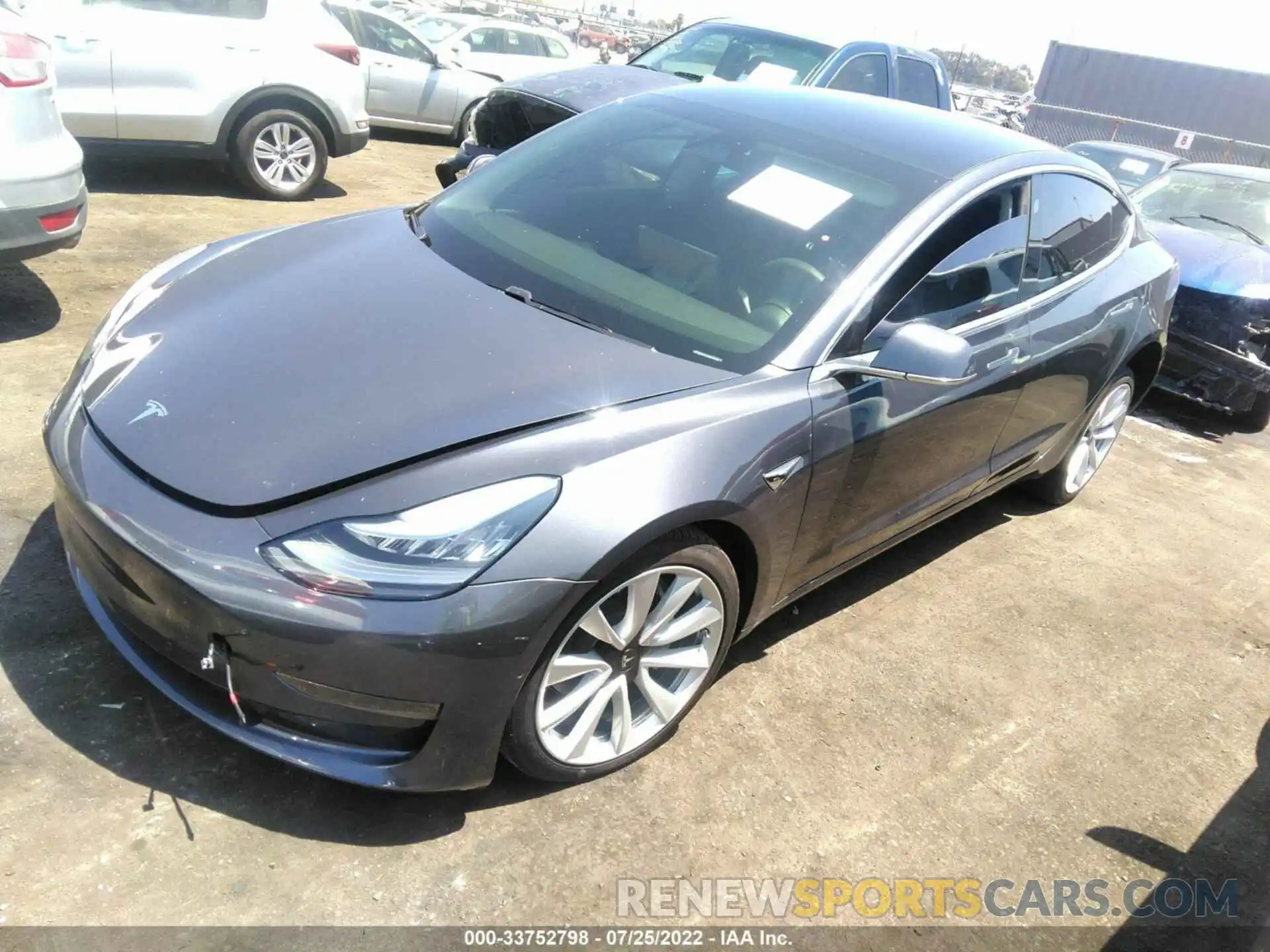 2 Photograph of a damaged car 5YJ3E1EB8KF529912 TESLA MODEL 3 2019