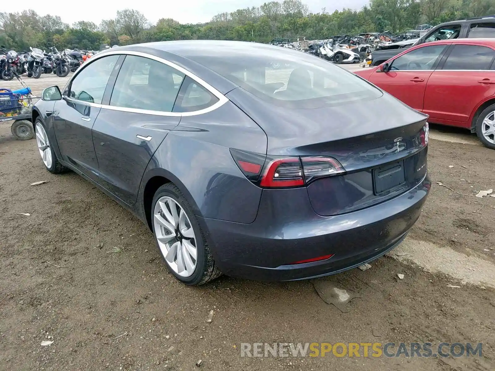 3 Photograph of a damaged car 5YJ3E1EB9KF205853 TESLA MODEL 3 2019