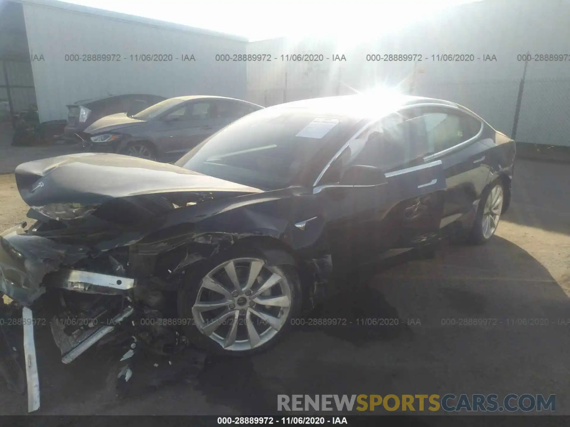 2 Photograph of a damaged car 5YJ3E1EB9KF211488 TESLA MODEL 3 2019