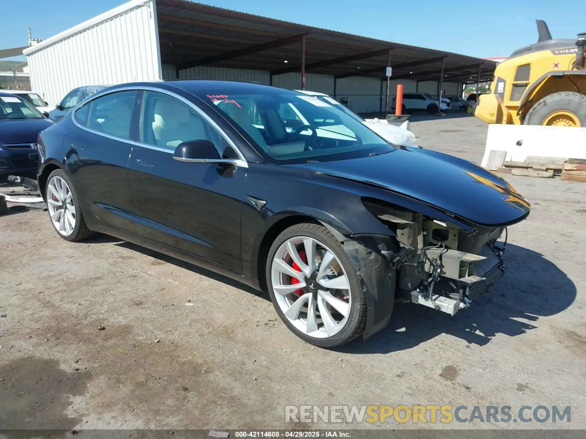 1 Photograph of a damaged car 5YJ3E1EB9KF231742 TESLA MODEL 3 2019