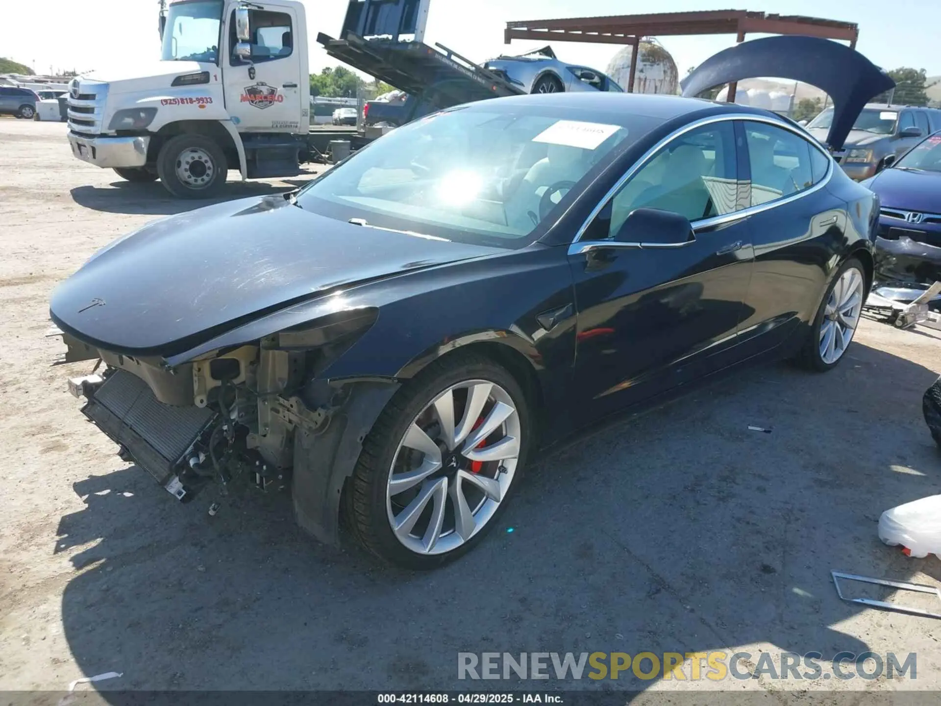 2 Photograph of a damaged car 5YJ3E1EB9KF231742 TESLA MODEL 3 2019