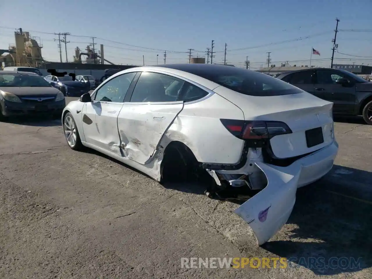 3 Photograph of a damaged car 5YJ3E1EB9KF365120 TESLA MODEL 3 2019