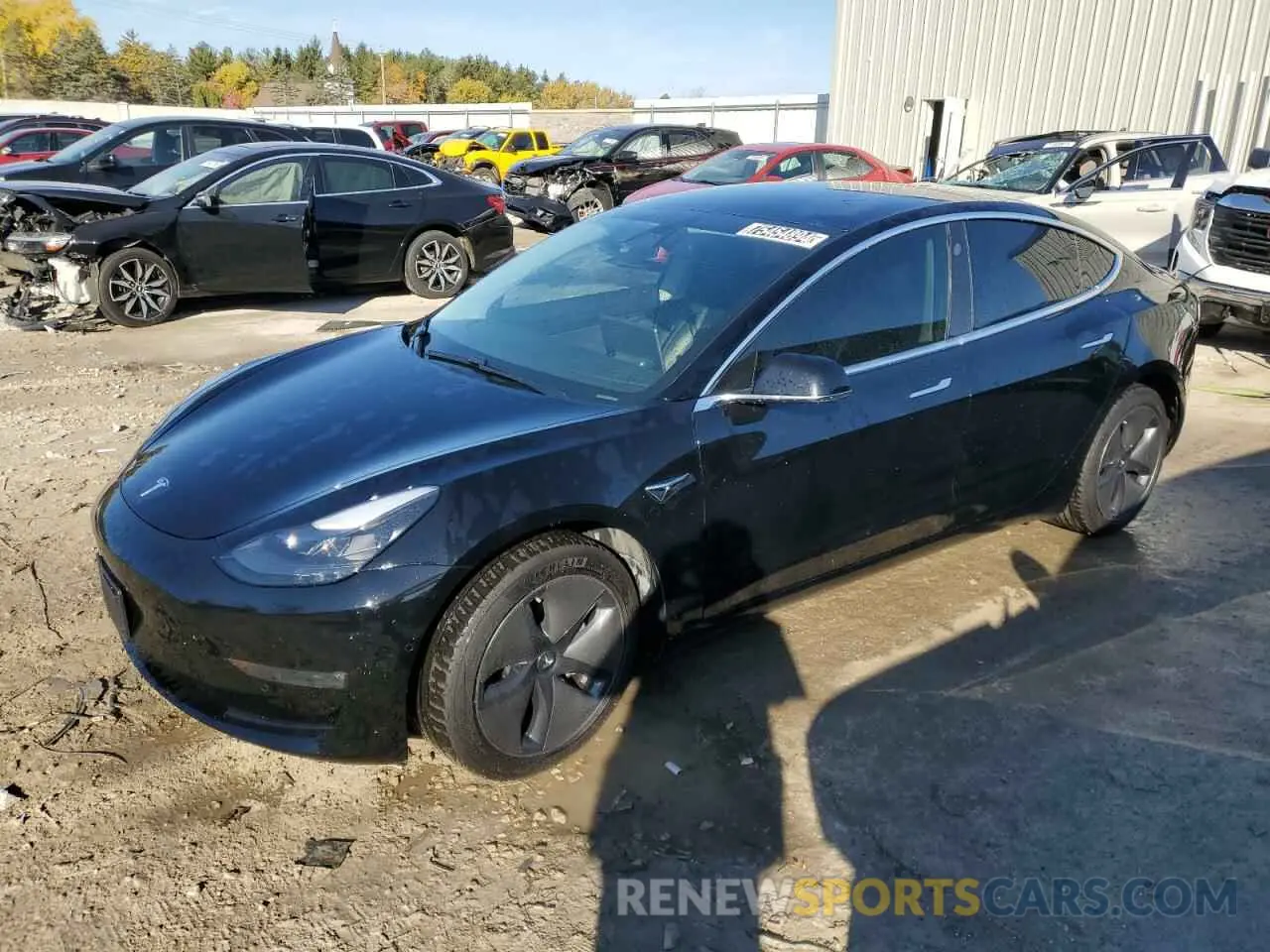 1 Photograph of a damaged car 5YJ3E1EB9KF384282 TESLA MODEL 3 2019