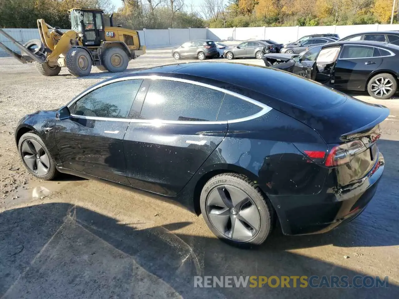 2 Photograph of a damaged car 5YJ3E1EB9KF384282 TESLA MODEL 3 2019
