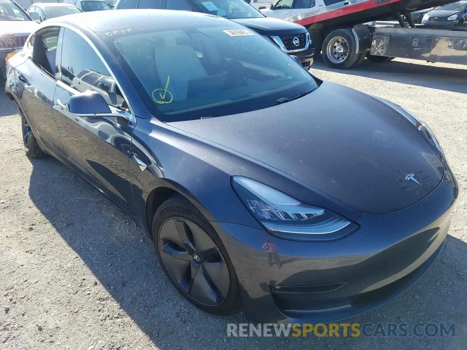 1 Photograph of a damaged car 5YJ3E1EB9KF391166 TESLA MODEL 3 2019