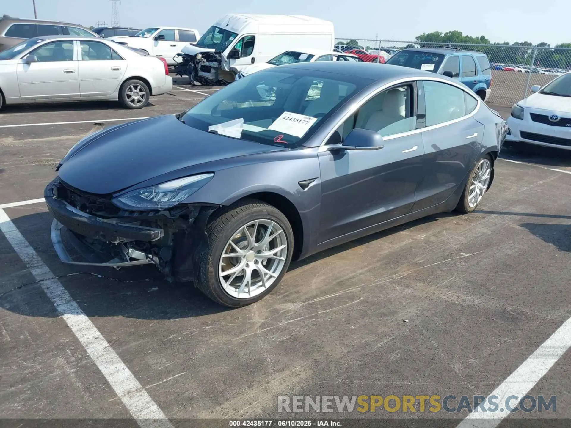 2 Photograph of a damaged car 5YJ3E1EB9KF391698 TESLA MODEL 3 2019
