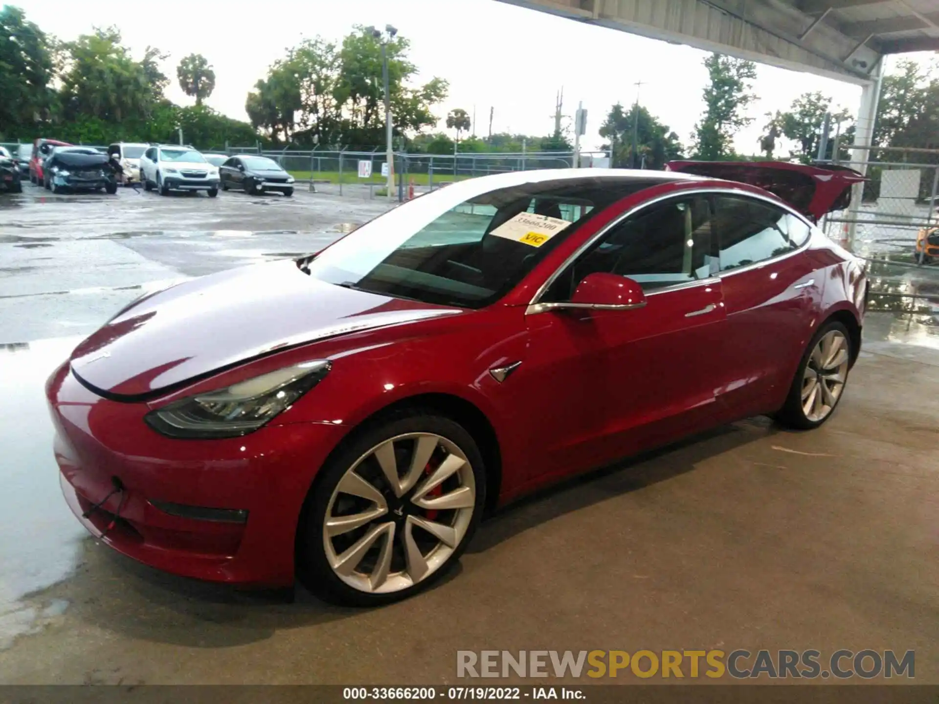 2 Photograph of a damaged car 5YJ3E1EB9KF392964 TESLA MODEL 3 2019