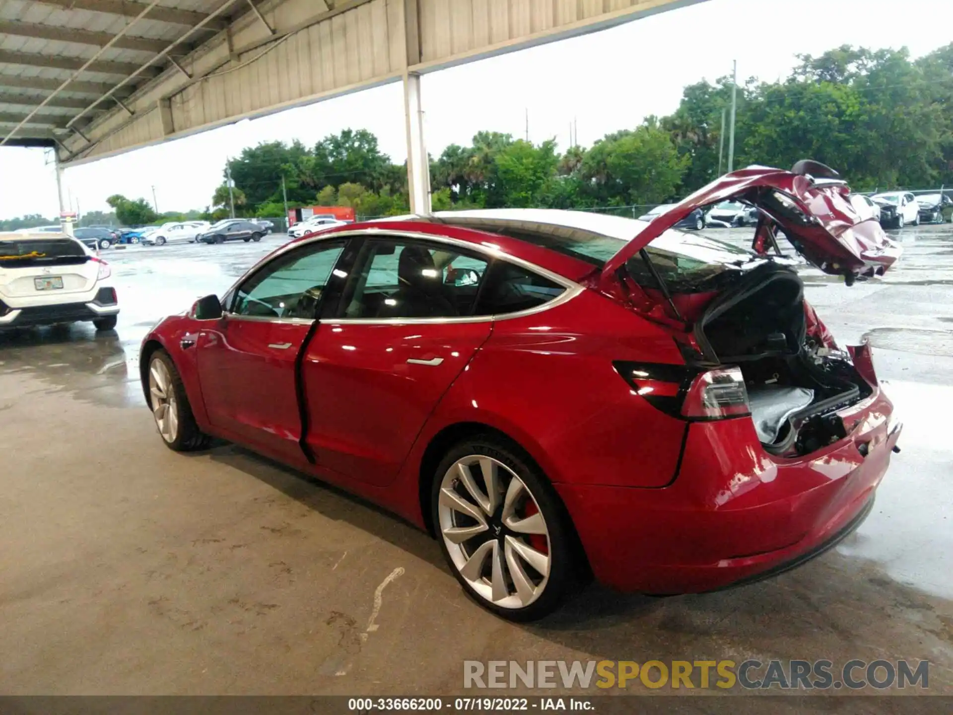 3 Photograph of a damaged car 5YJ3E1EB9KF392964 TESLA MODEL 3 2019