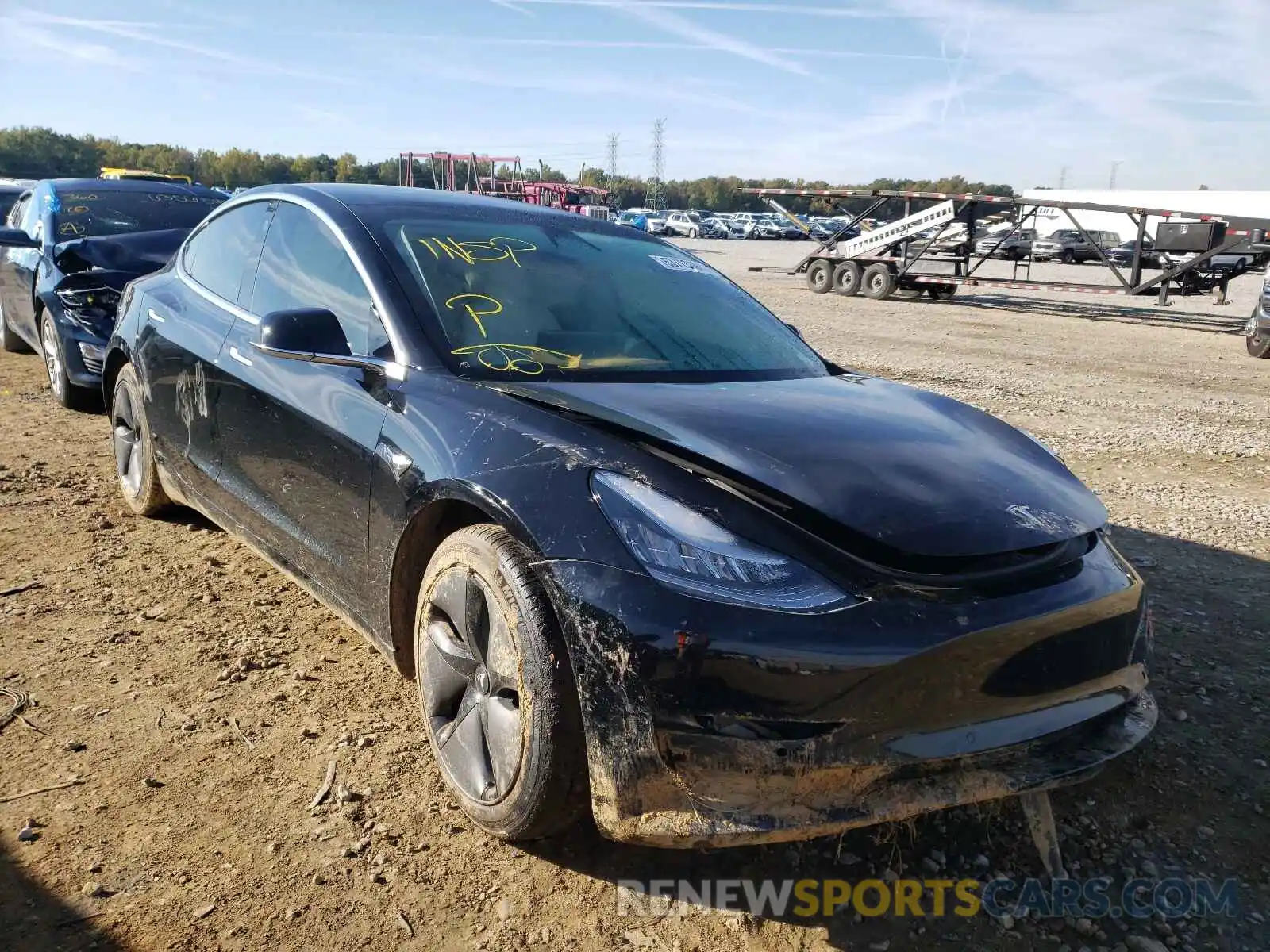 1 Photograph of a damaged car 5YJ3E1EB9KF406698 TESLA MODEL 3 2019