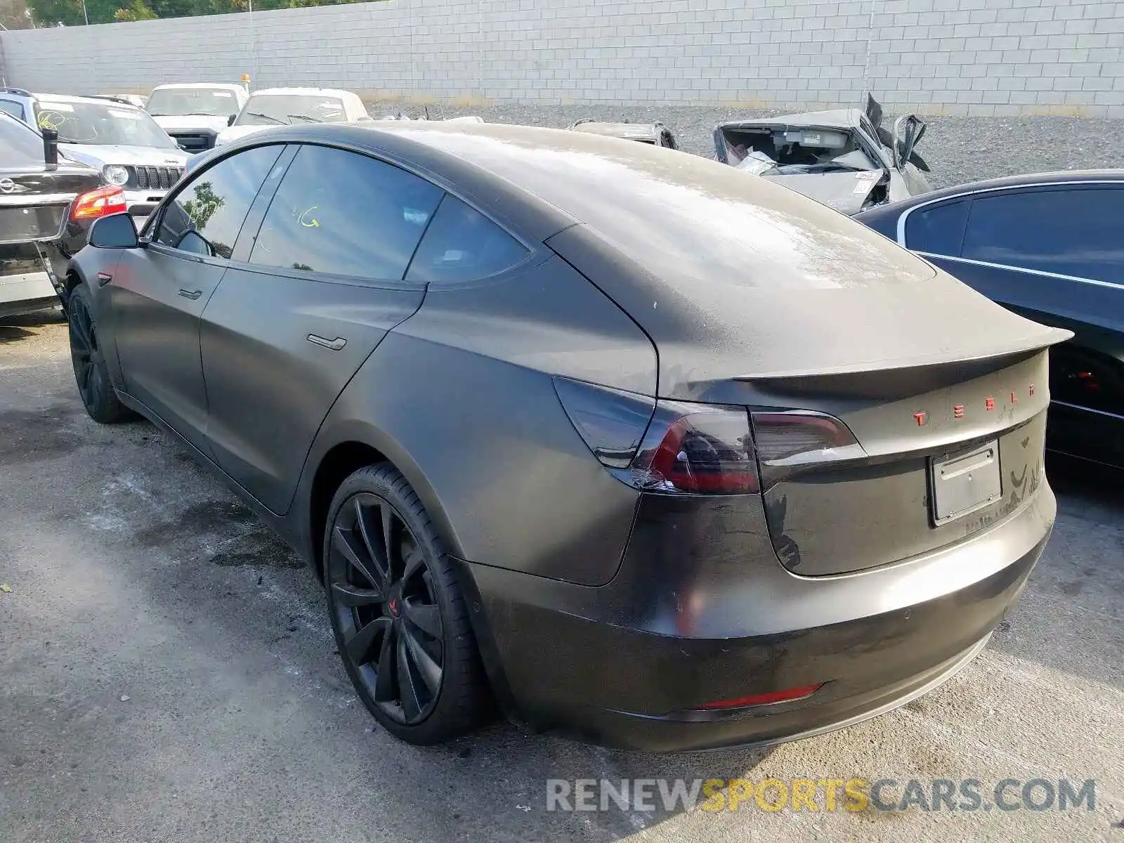 3 Photograph of a damaged car 5YJ3E1EB9KF413697 TESLA MODEL 3 2019