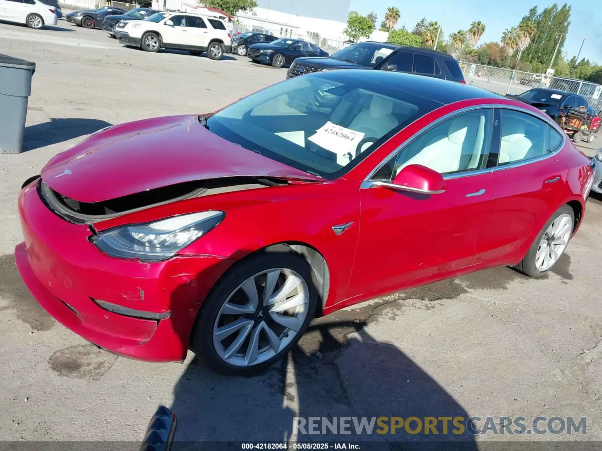 2 Photograph of a damaged car 5YJ3E1EB9KF421797 TESLA MODEL 3 2019