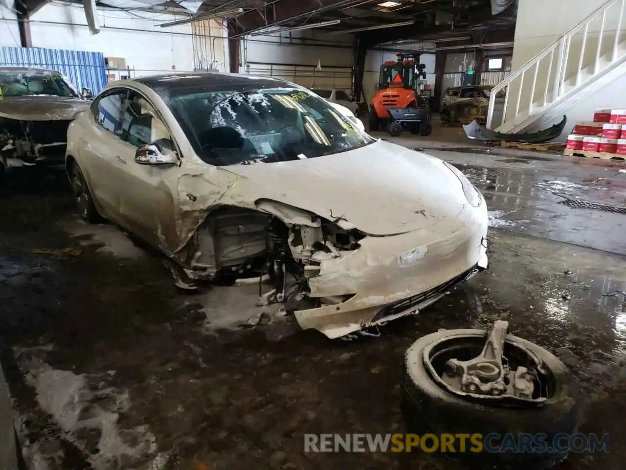 1 Photograph of a damaged car 5YJ3E1EB9KF437403 TESLA MODEL 3 2019