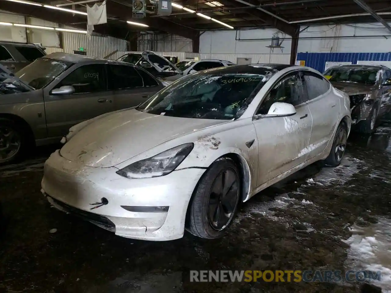 2 Photograph of a damaged car 5YJ3E1EB9KF437403 TESLA MODEL 3 2019