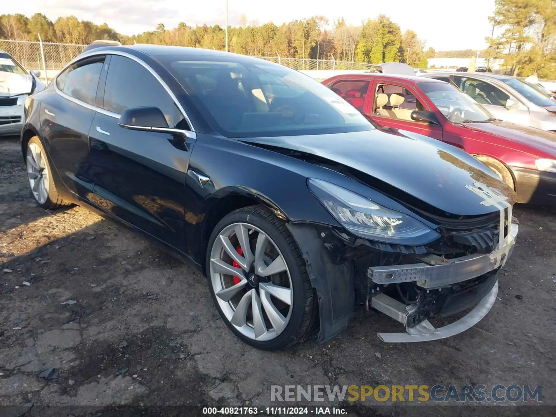 1 Photograph of a damaged car 5YJ3E1EB9KF438406 TESLA MODEL 3 2019