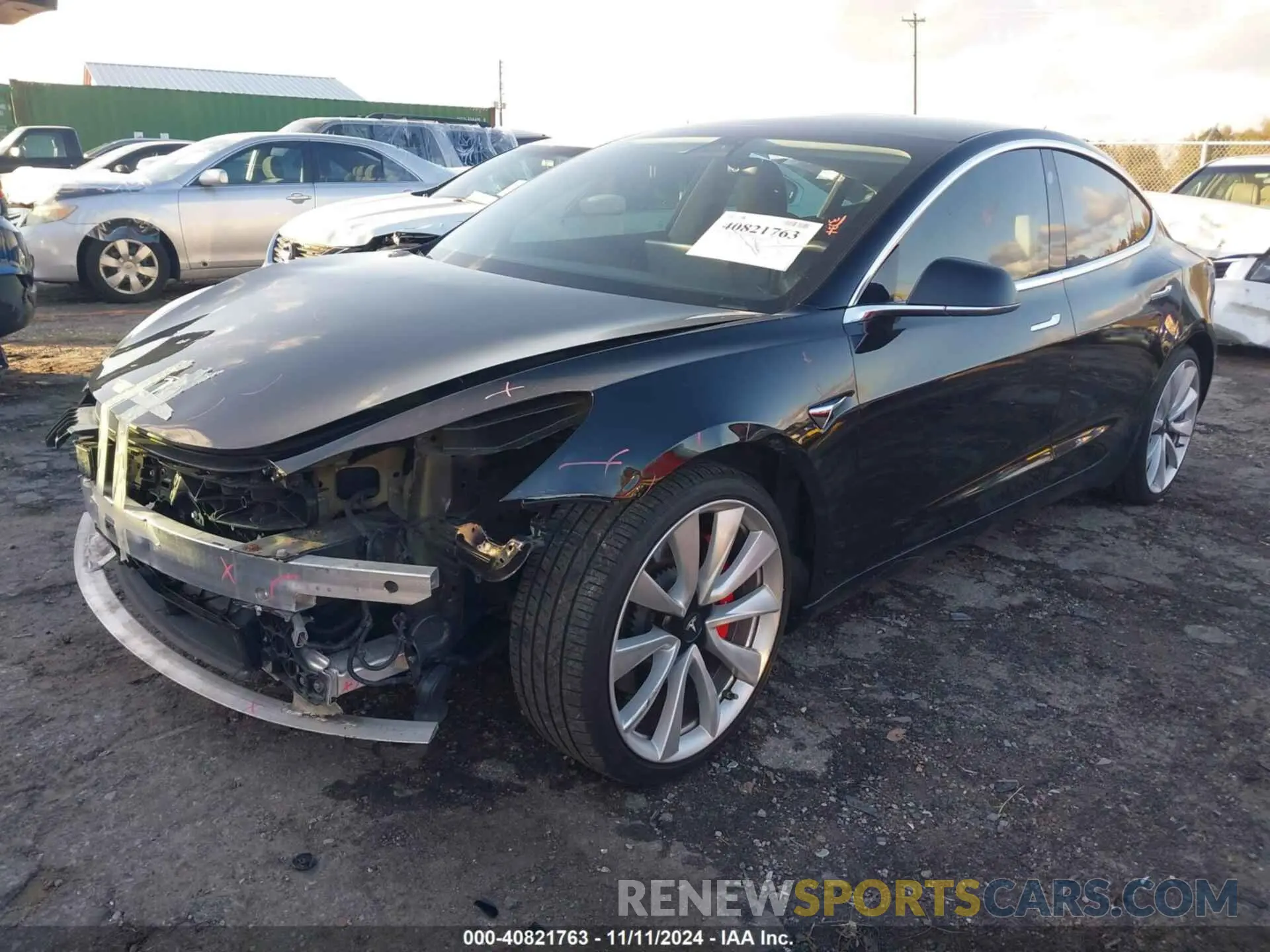 2 Photograph of a damaged car 5YJ3E1EB9KF438406 TESLA MODEL 3 2019