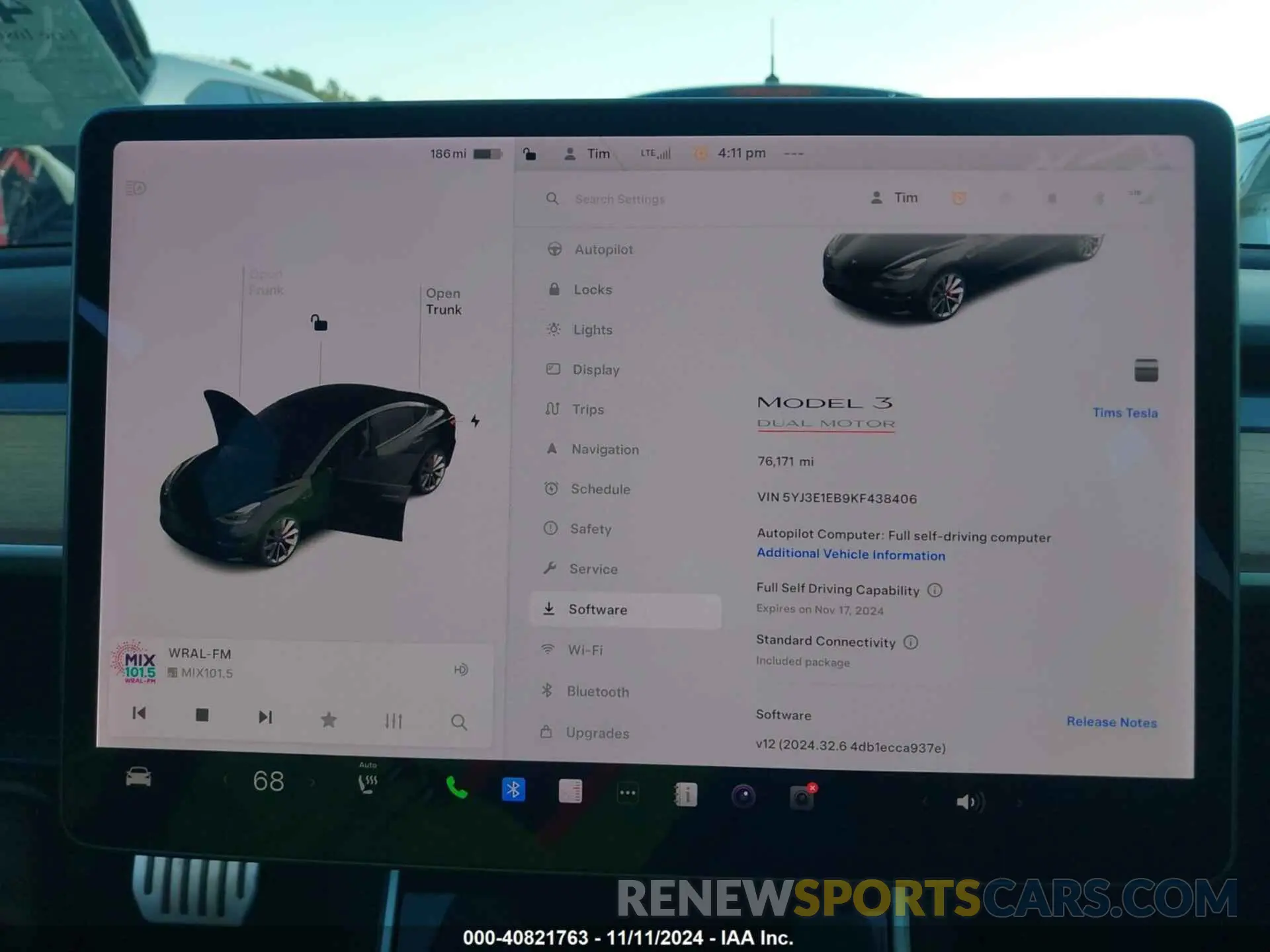 7 Photograph of a damaged car 5YJ3E1EB9KF438406 TESLA MODEL 3 2019