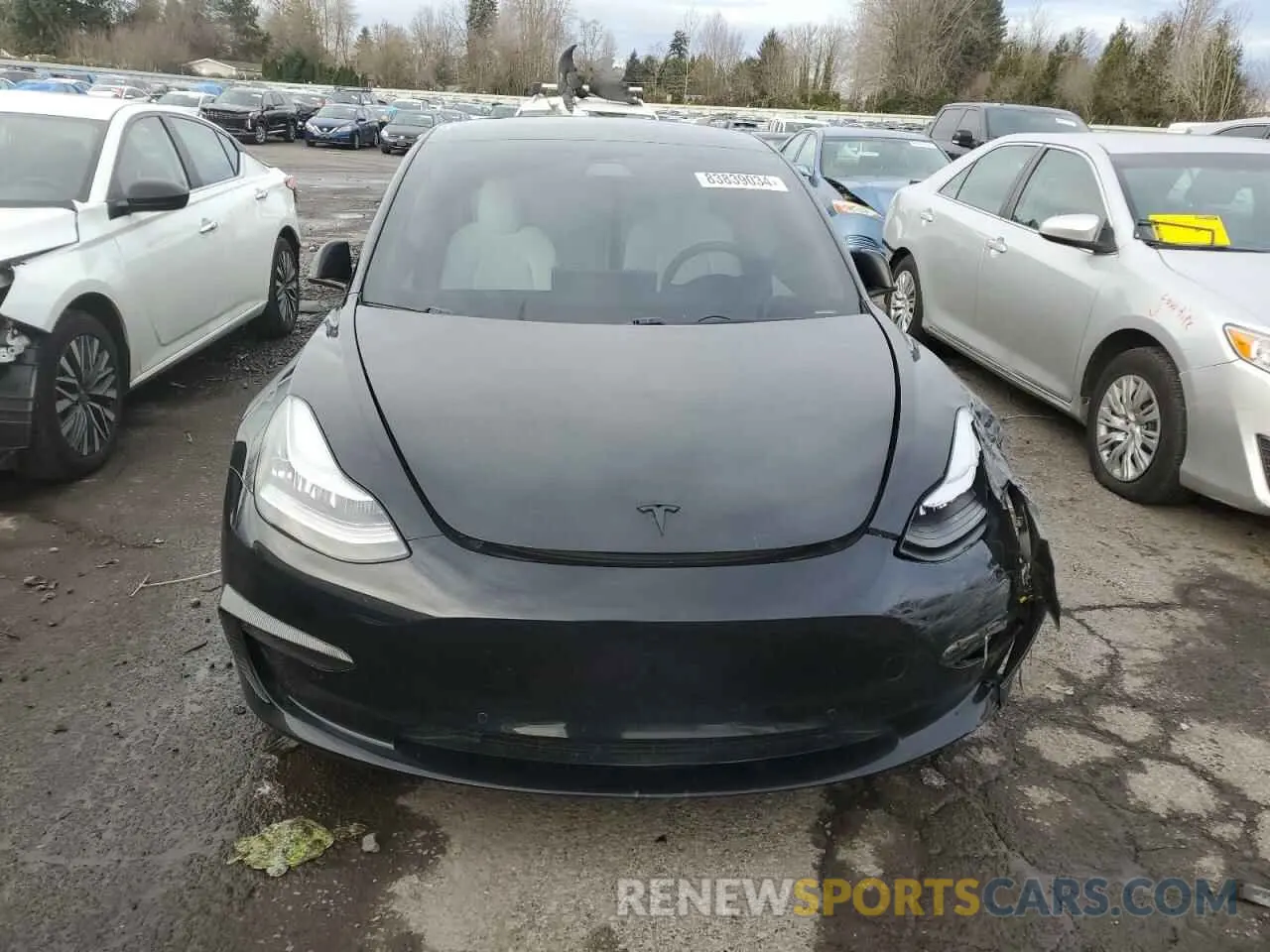 5 Photograph of a damaged car 5YJ3E1EB9KF440365 TESLA MODEL 3 2019