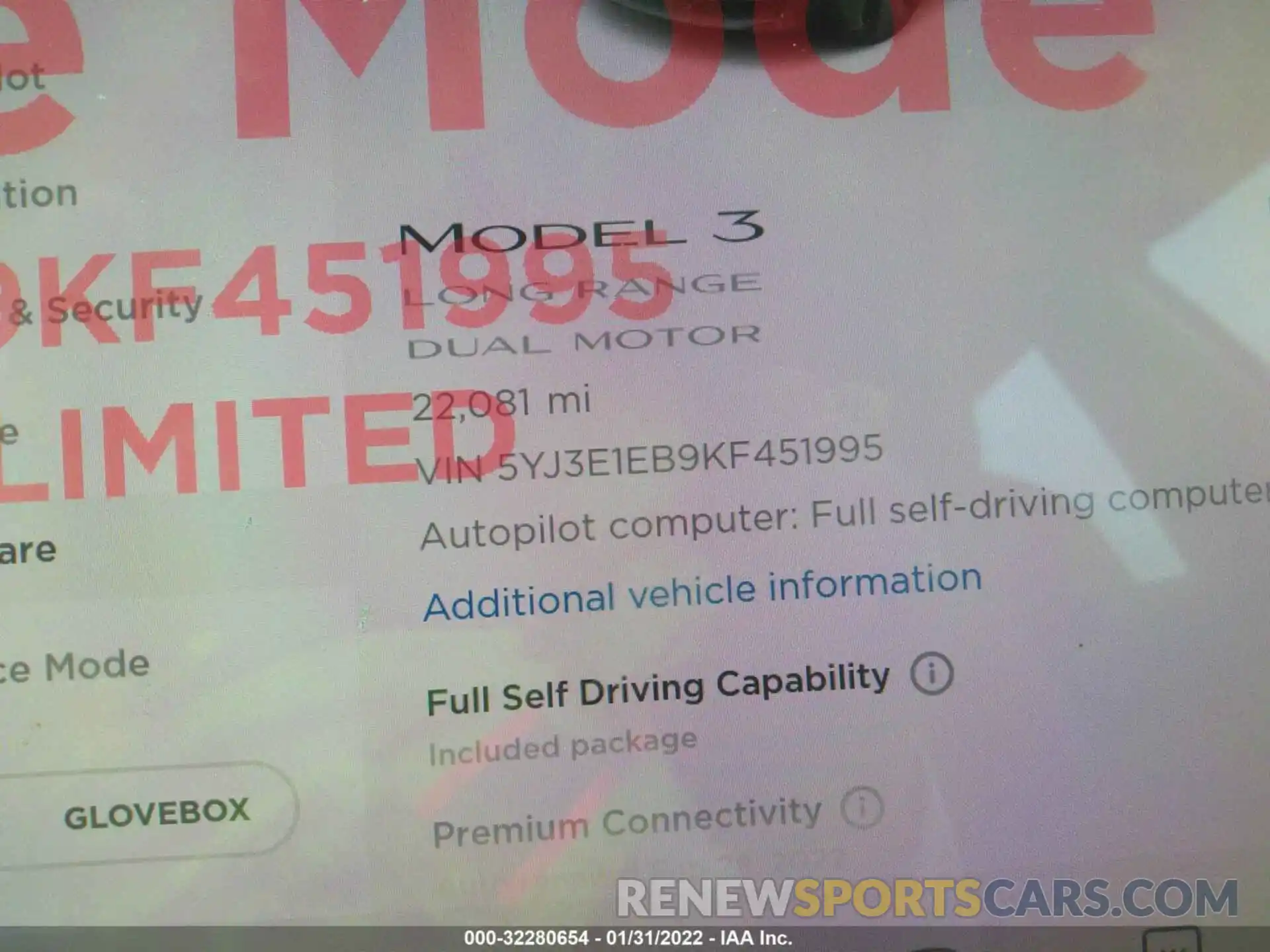 7 Photograph of a damaged car 5YJ3E1EB9KF451995 TESLA MODEL 3 2019