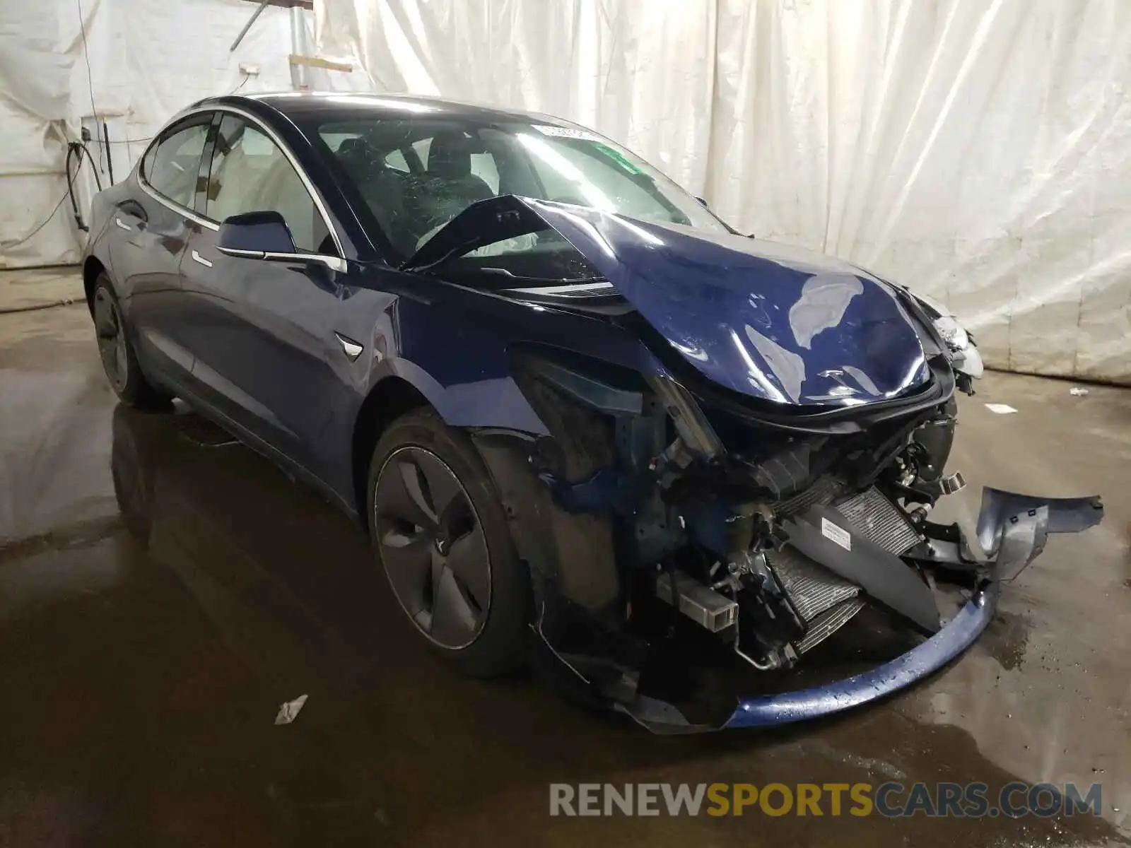 1 Photograph of a damaged car 5YJ3E1EB9KF464942 TESLA MODEL 3 2019