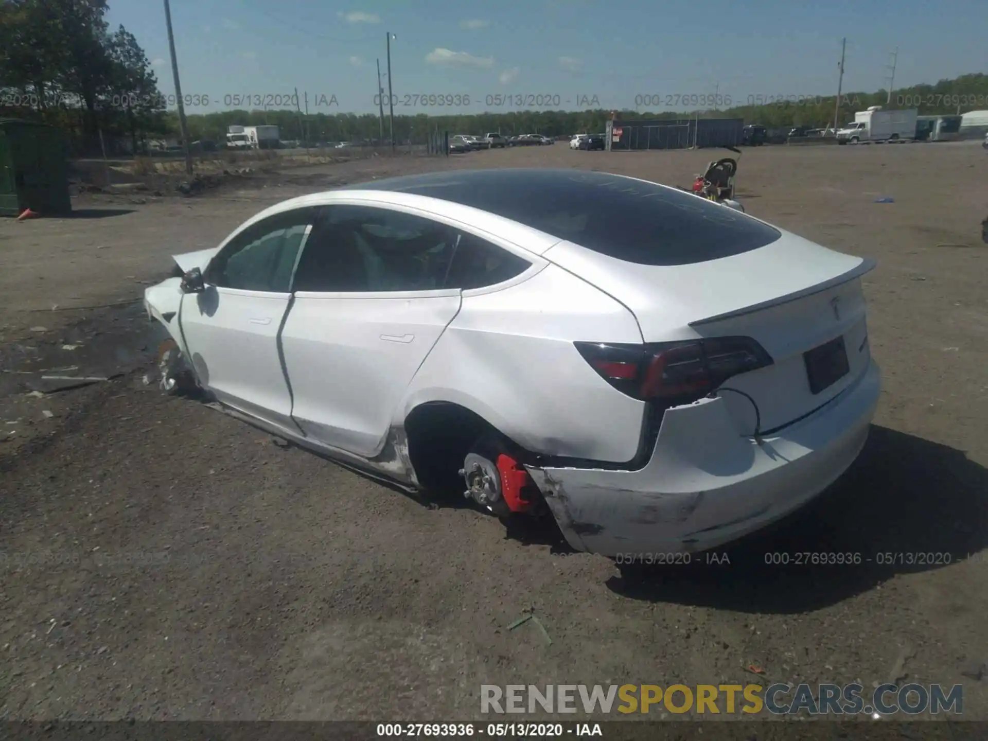 3 Photograph of a damaged car 5YJ3E1EB9KF487007 TESLA MODEL 3 2019